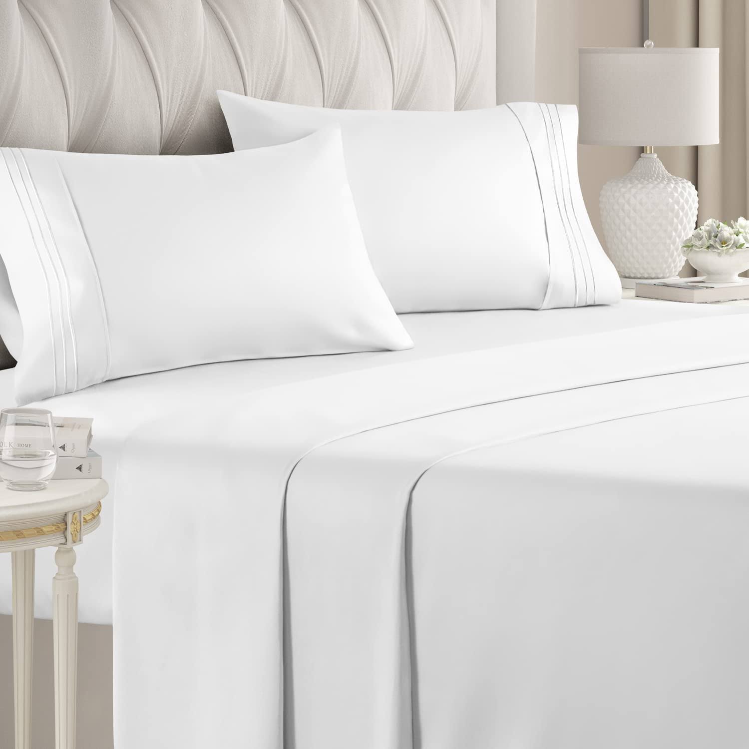 Full Size 4 Piece Sheet Set - Comfy Breathable & Cooling Sheets - Hotel Luxury Bed Sheets for Women & Men - Deep Pockets, Easy-Fit, Extra Soft &