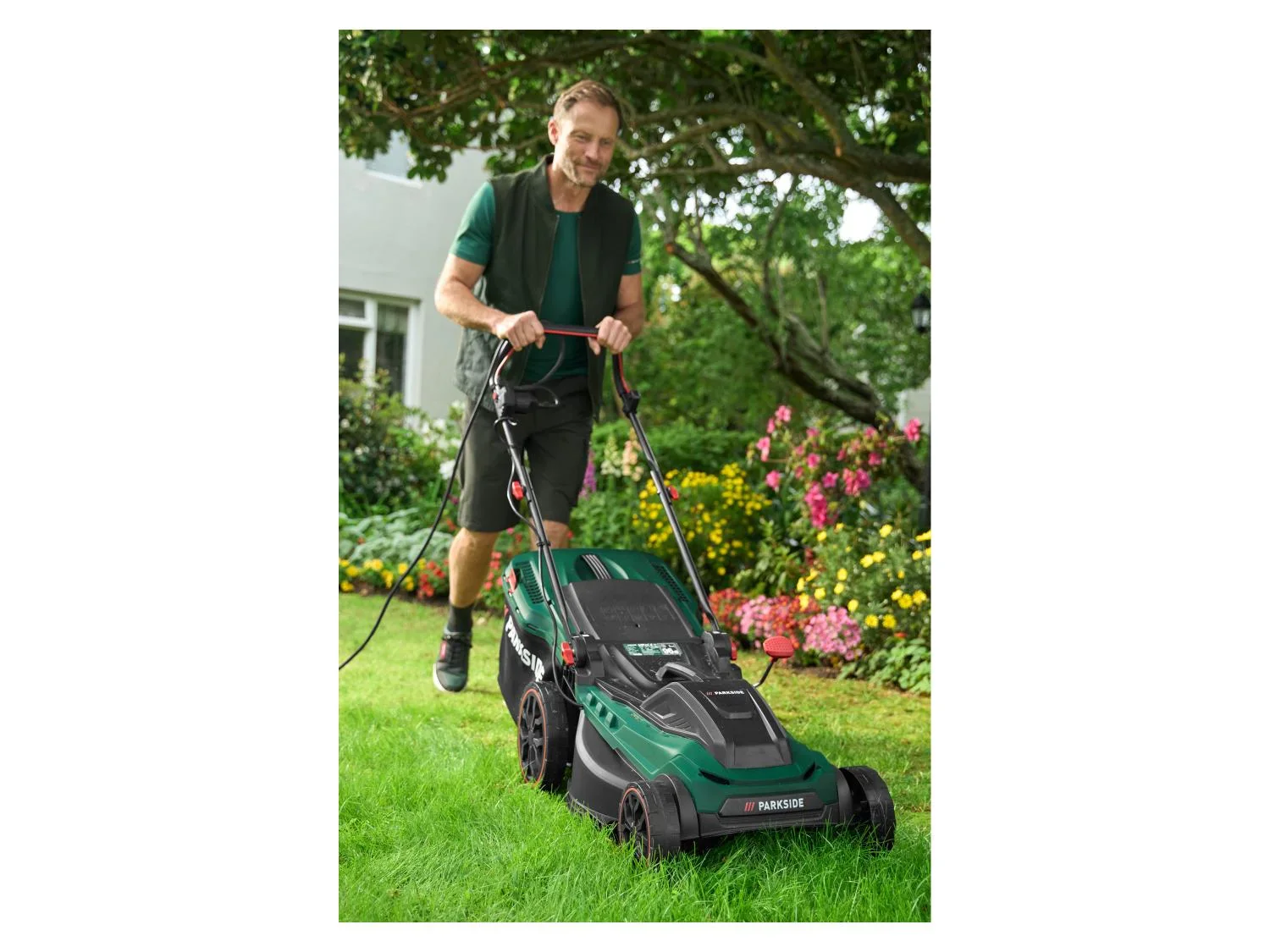PARKSIDE Tondeuse  gazon lectrique PERM 1800 A1, 500 m, 55 L, 1800 W