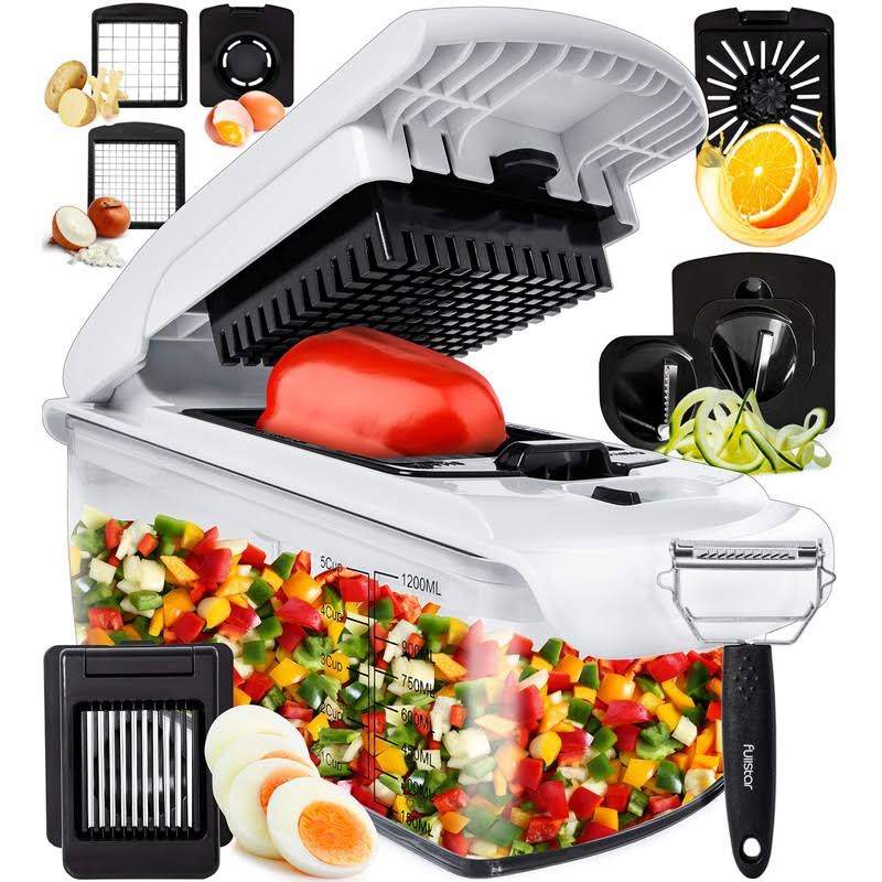 Fullstar 9-in-1 Deluxe Vegetable Chopper Kitchen Gifts | Onion Chopper & Dicer