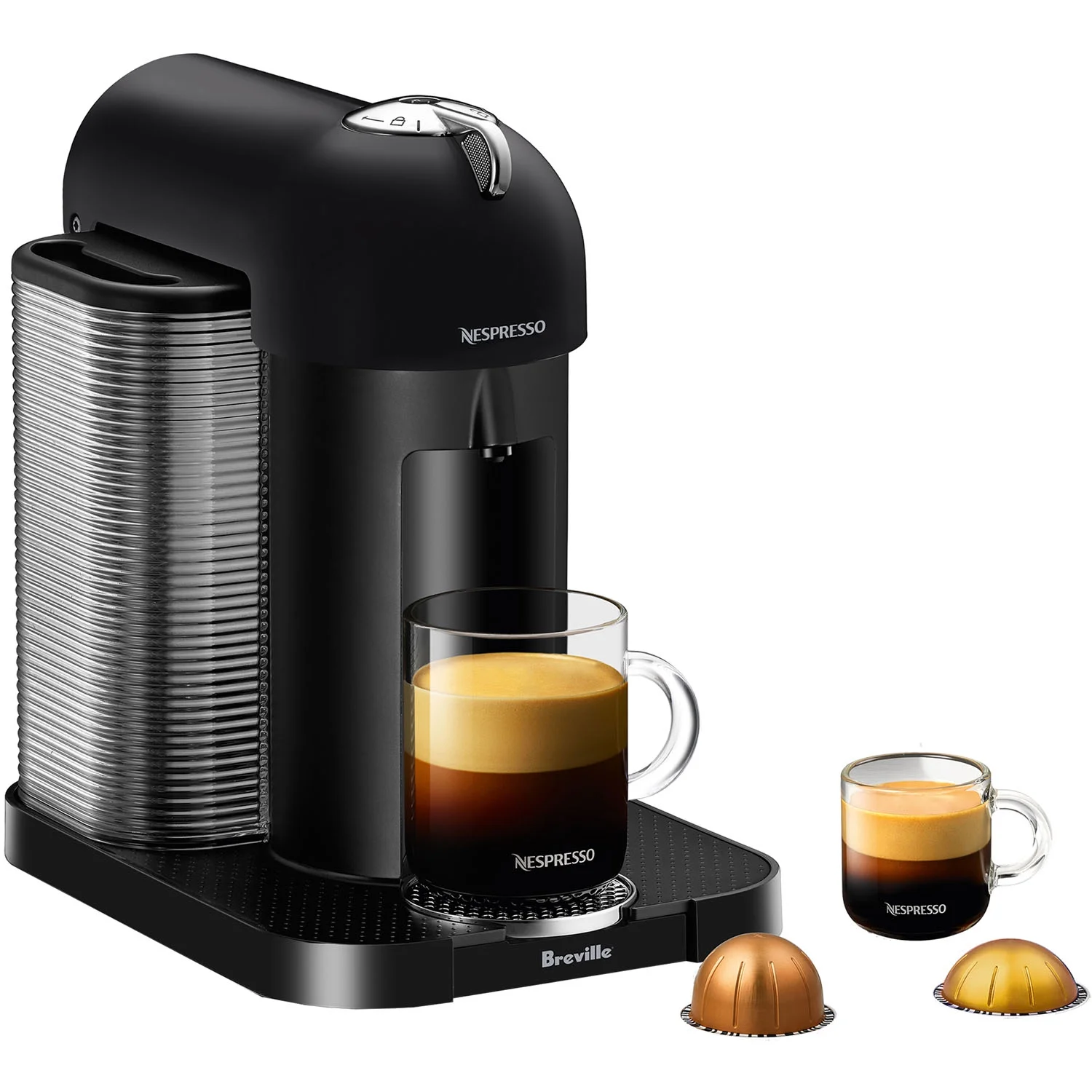 Breville Nespresso Vertuo Coffee & Espresso Single - Serve Machine in Matte Black