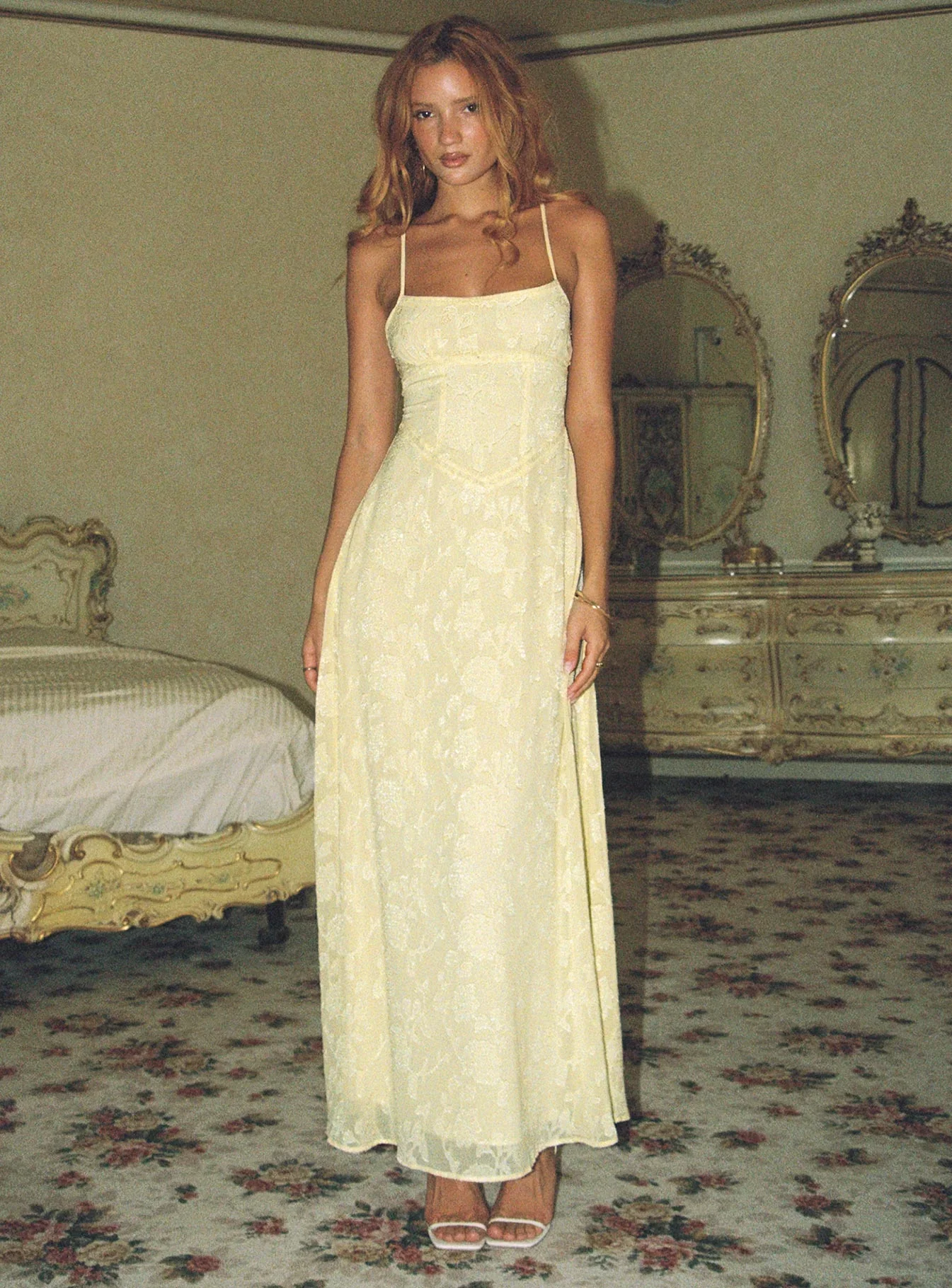South Of France Maxi Dress Yellow Petite