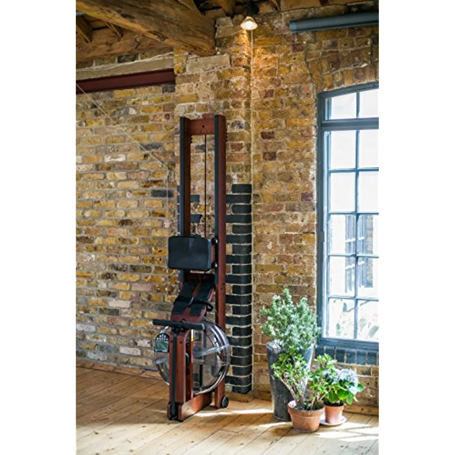 Classic Exercise Rowing Machine in Black Walnut with S4 Monitor Image 8