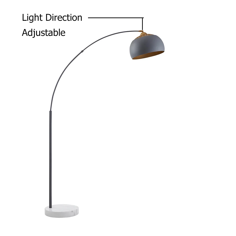 Rosén GARDEN Arc Floor Lamp, Modern Reading Light for Living Room, Bedrooms and Office, Light Direction Adjustable, Bulb Not Included
