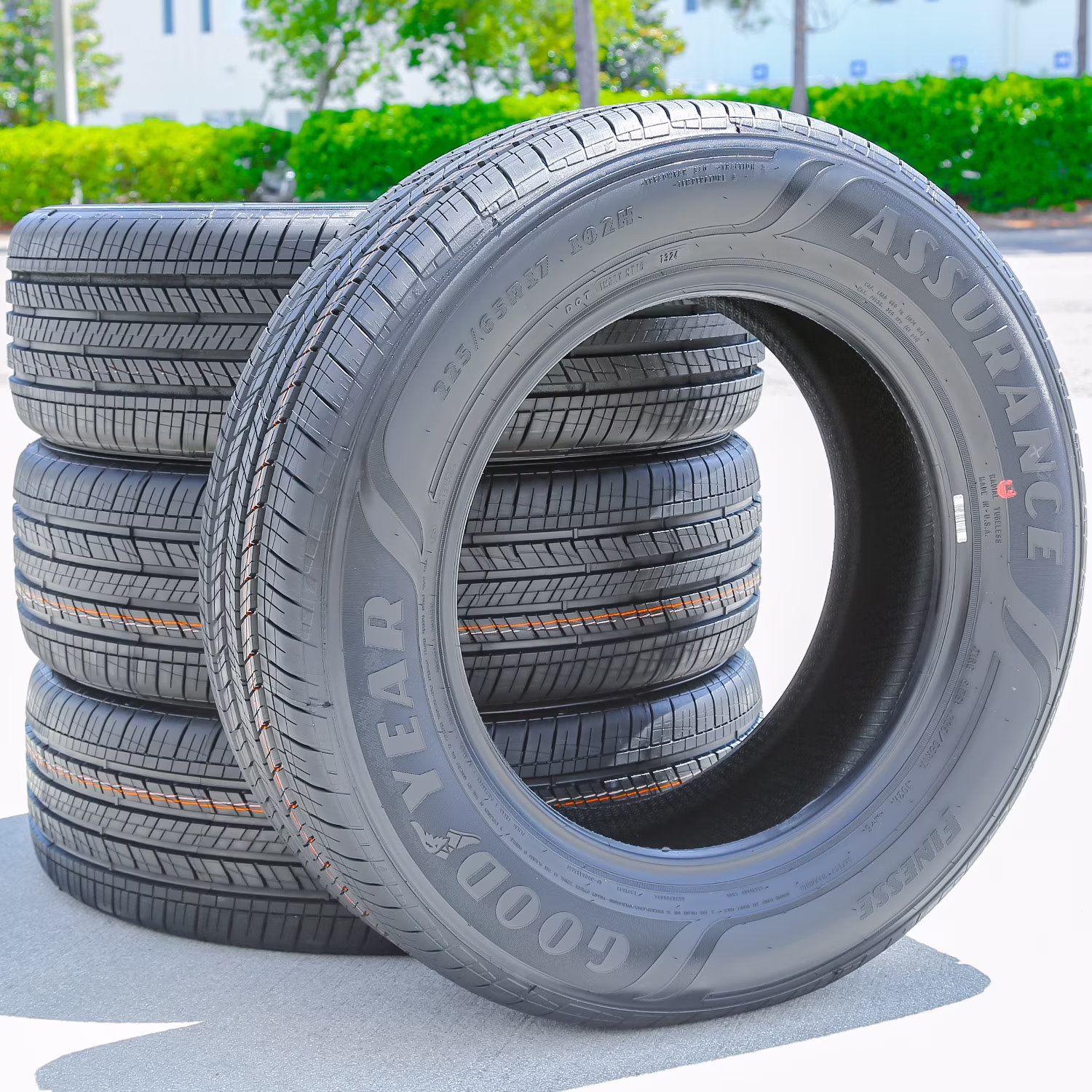 Set of 4 (FOUR) Tires Goodyear Assurance Finesse 225/65R17 102H AS A/S All-Season