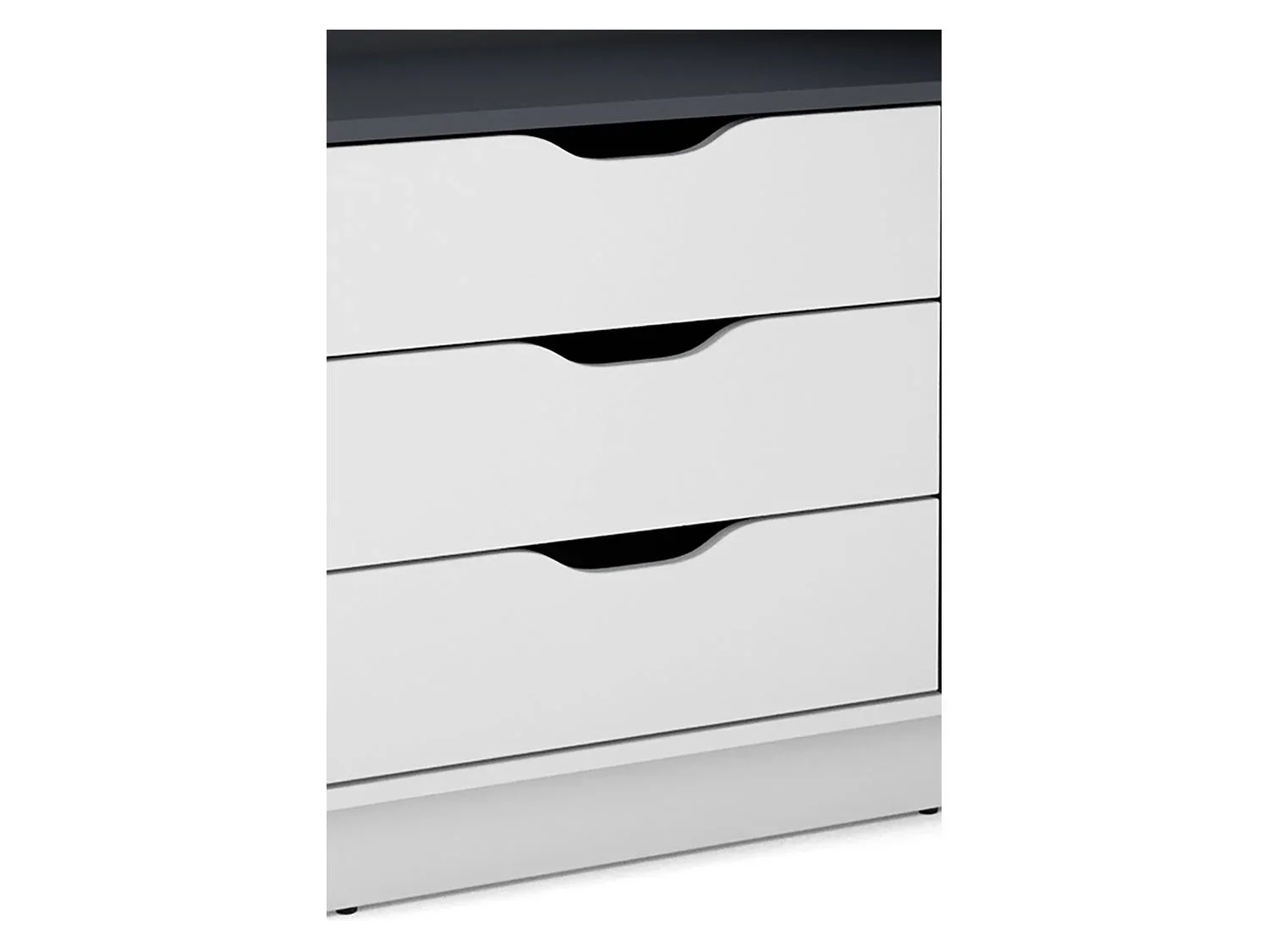 byLIVING Bureau d'angle Belfast avec compartiments, 129 x 105 x 83 cm