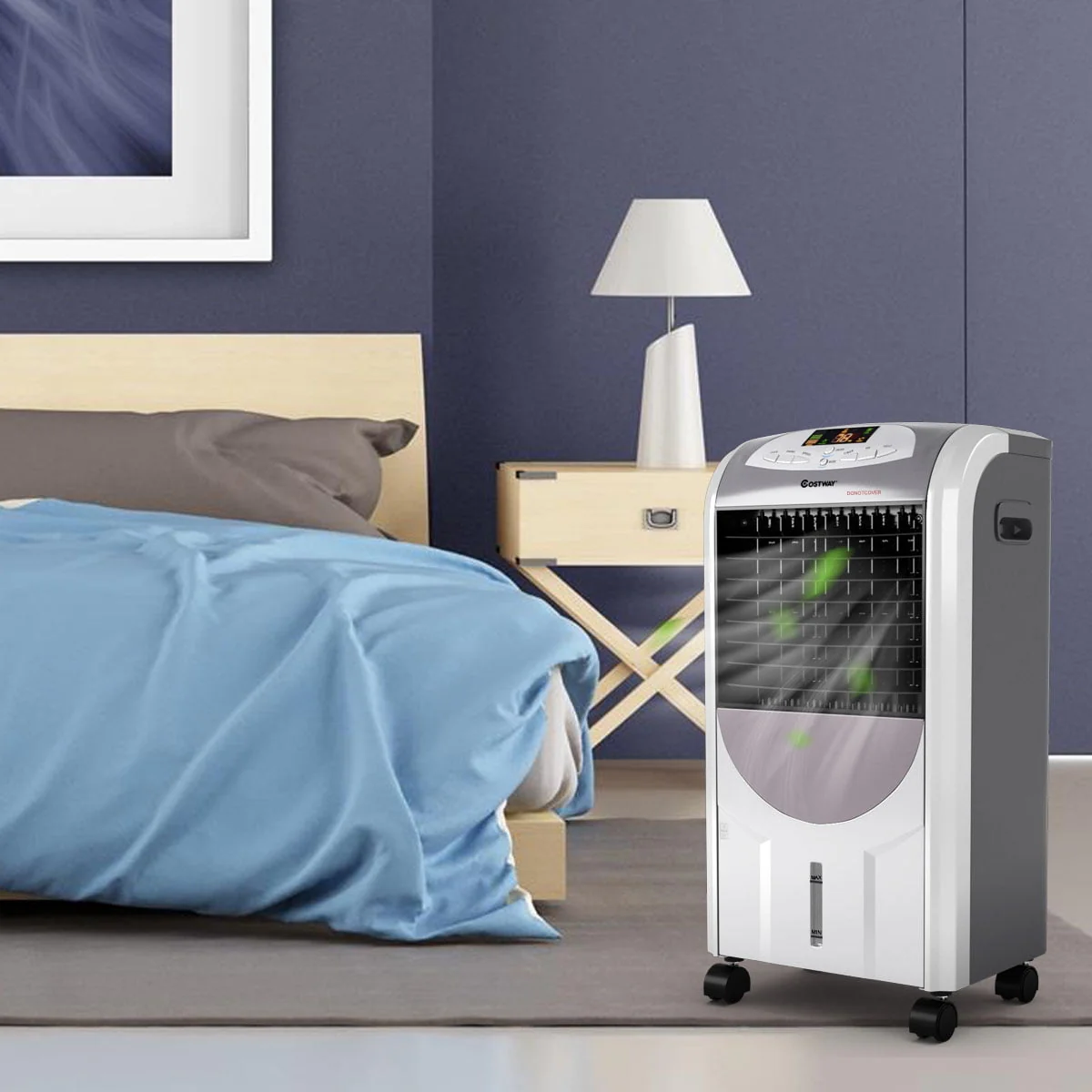 Costway Portable Air Cooler Fan Heater Humidifier with Washable Filter Remote Control Image 10