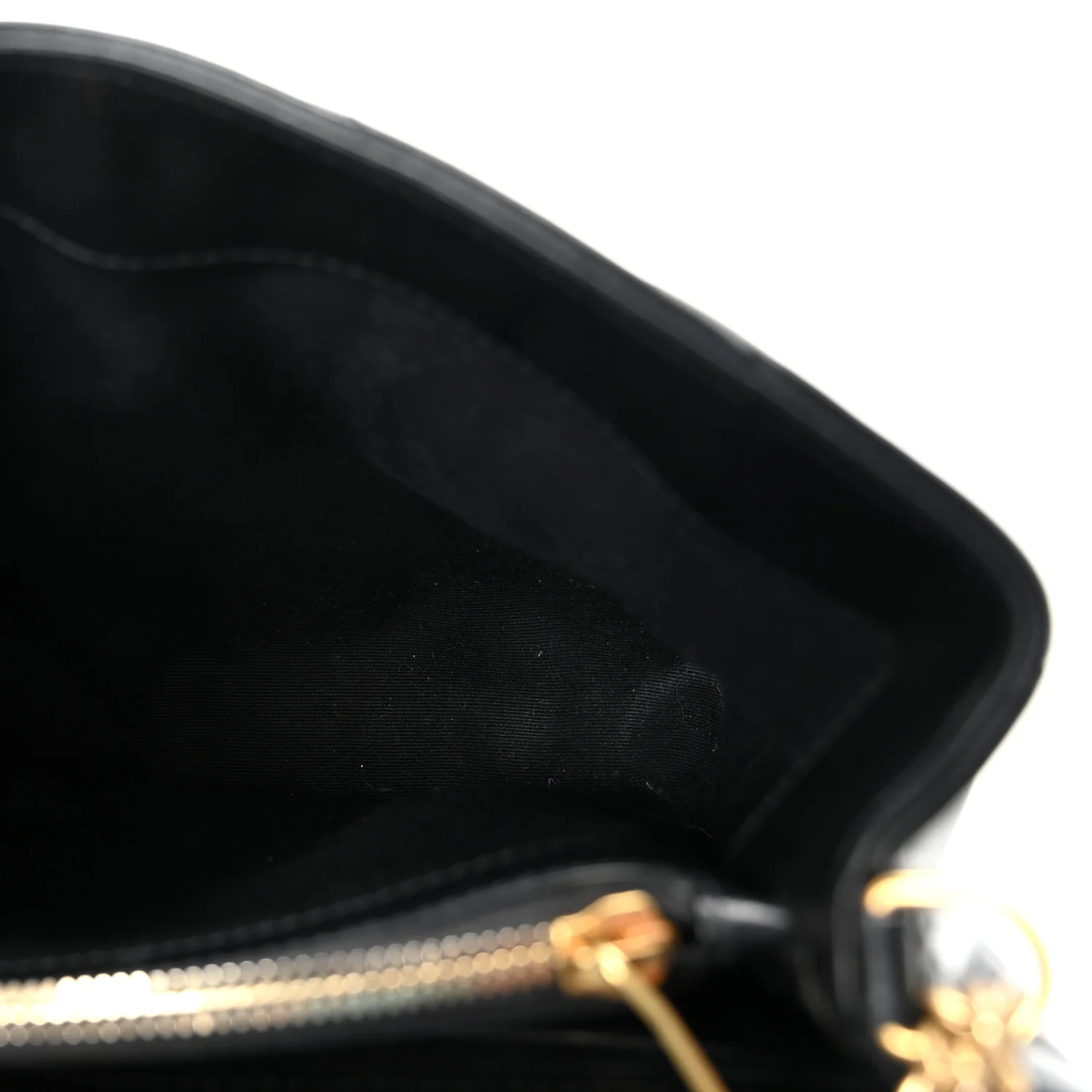 Calfskin Y Quilted Monogram Small Loulou Chain Satchel Black