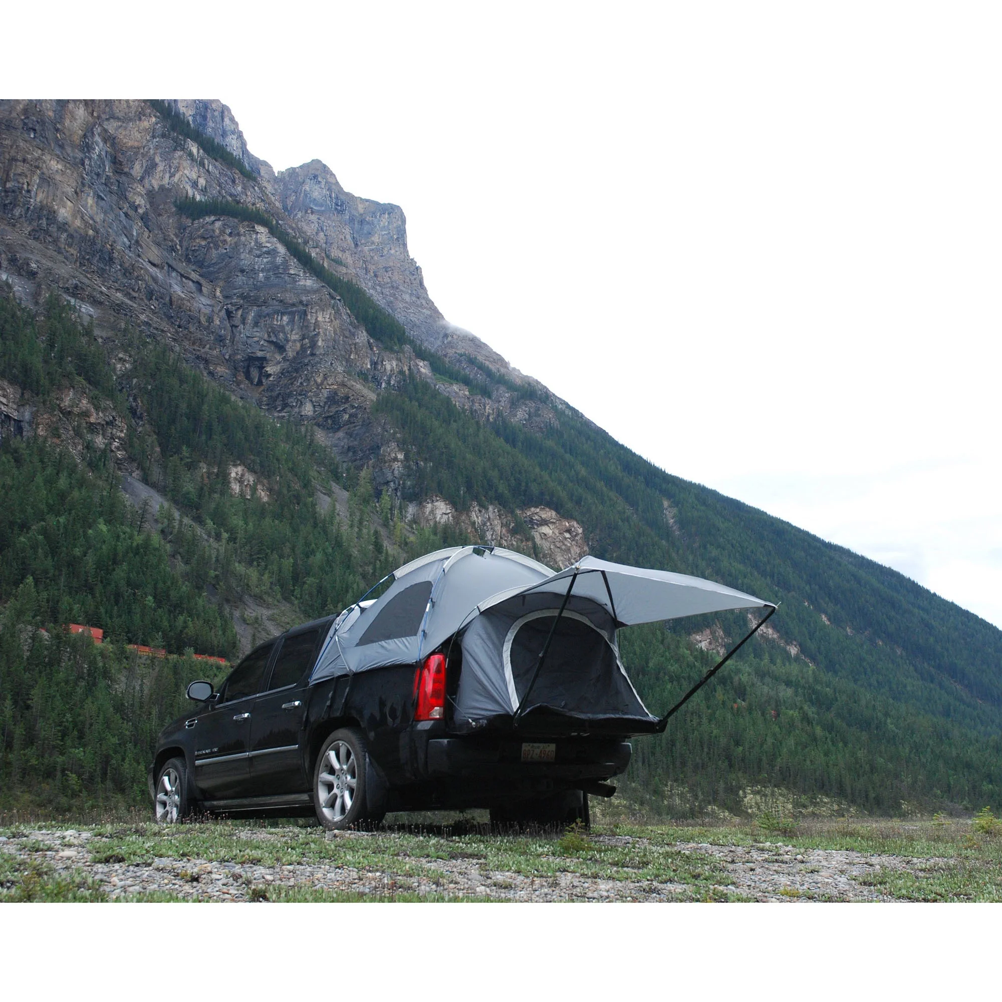 Sportz Avalanche Pickup Truck Bed 2 Person Camping Tent with Awning, Gray Fits select: 2002 2013 CHEVROLET AVALANCHE, 2002 2013 CADILLAC ESCALADE Image 6
