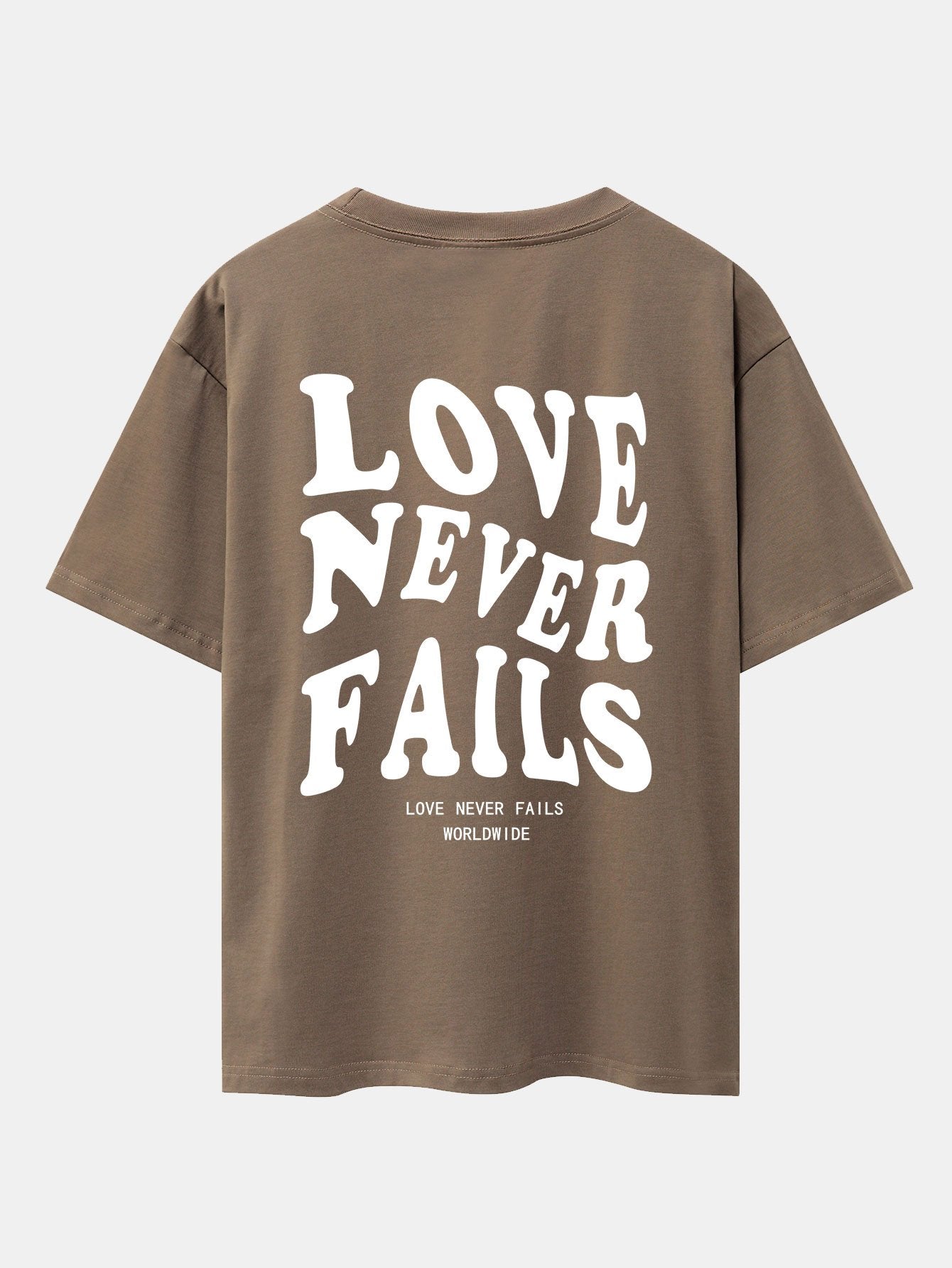T-shirt oversize à imprimé slogan au dos et épaules tombantes