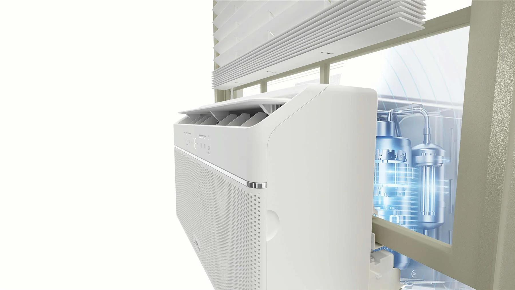Restored MAW12U1QWT 12,000 BTU DOE U-Shaped Smart Window Air Conditioner 350 sq. ft White Color (Refurbished) - Image 7