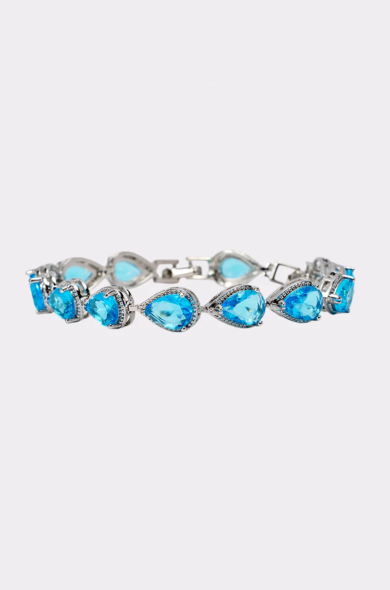 AQUA CZ BRACELET - Akira Store