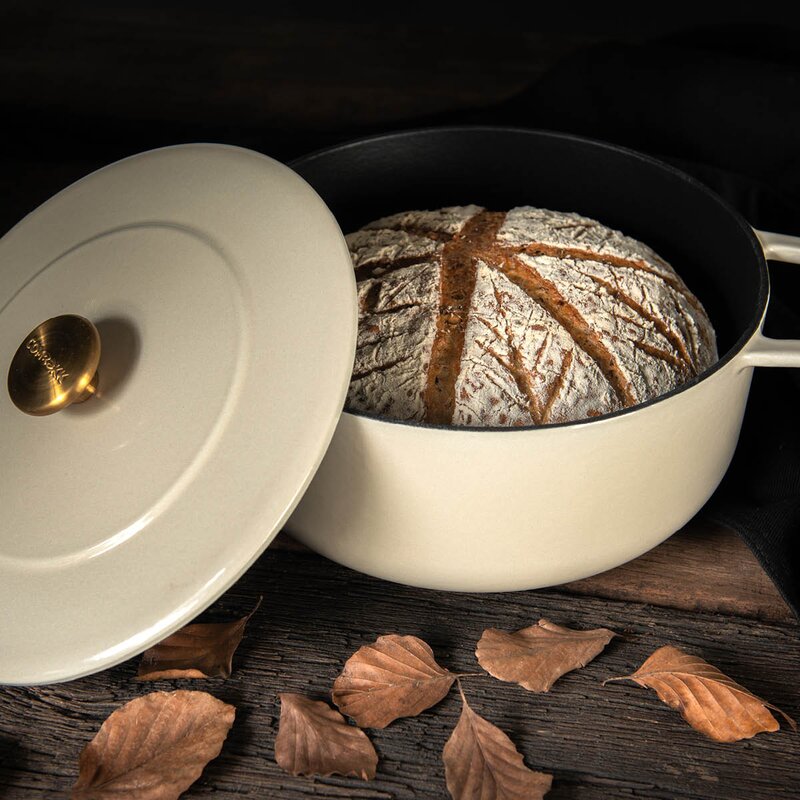 Støpejernsgryte 24 cm 3,8L sand