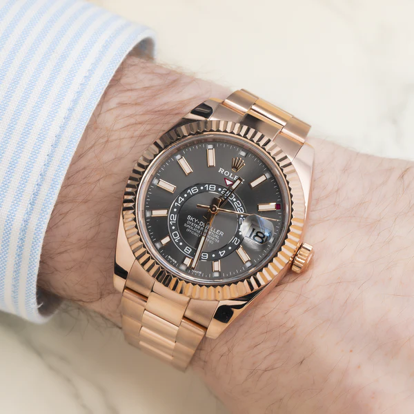 Superclone Rolex Sky-Dweller 42 mm Slate Dial Oyster 336935