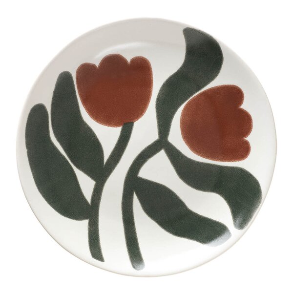 Dora tallerken 20 cm Mocha Bisque/Agave Green