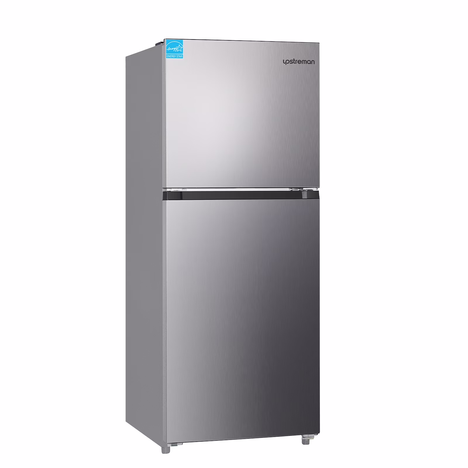 Upstreman 11.6 Cu.ft. Top Freezer Refrigerator, Two Door Frost Free Apartment Size Refrigerator, Energy Star, Stainless Steel Door, Adjustable Thermostat Control, BD116