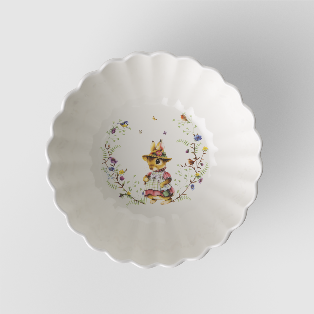 Spring Fantasy Cereal bowl - Green, 18.6 oz, Premium Porcelain