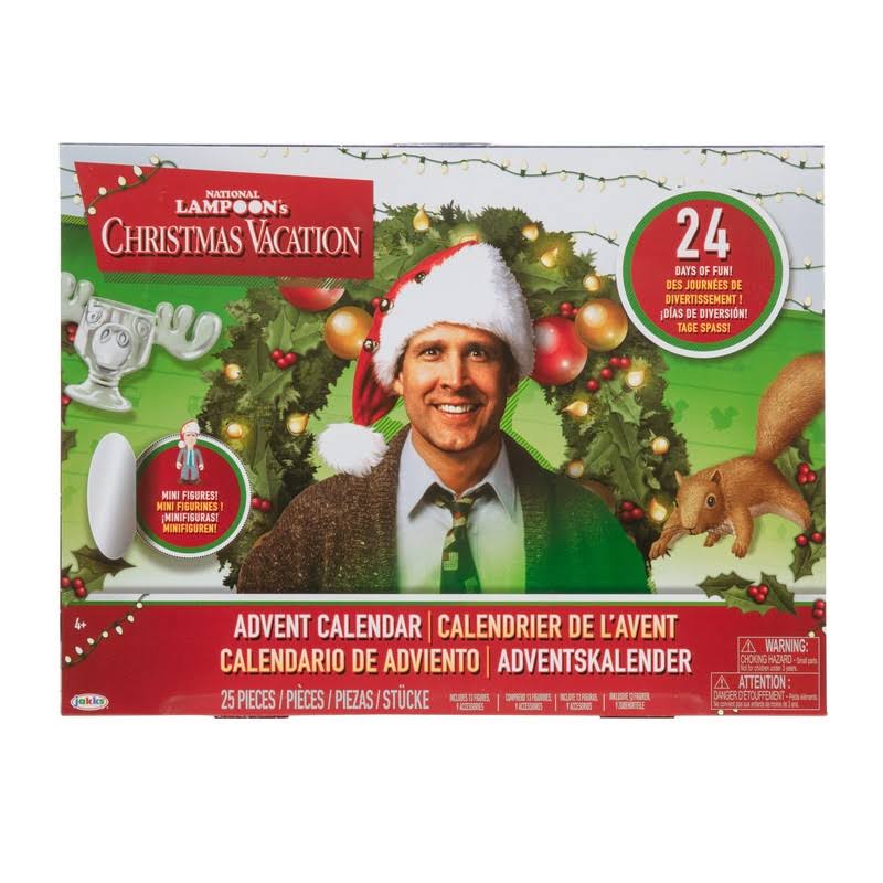 Jakks Holiday Christmas Vacation Advent Calendar 2023 for Kids & Family ÿ Enjoy 24 Days of Countdown Surprises! Delightful 2-Inch Scale Figures &