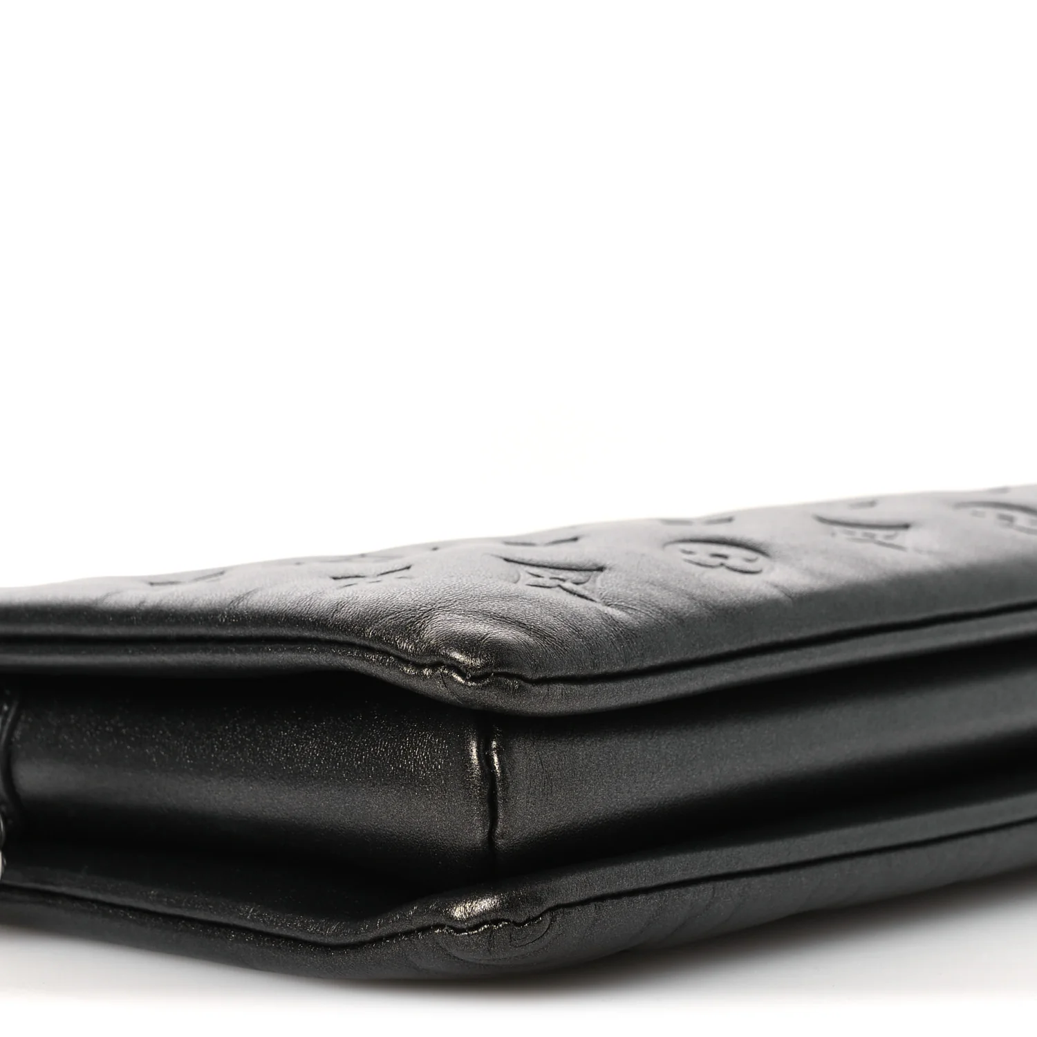 Lambskin Embossed Monogram Coussin PM Anthracite