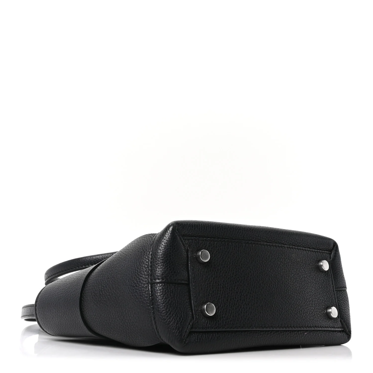 Grained Calfskin Mini Maxi Intrecciato Arco 33 Black