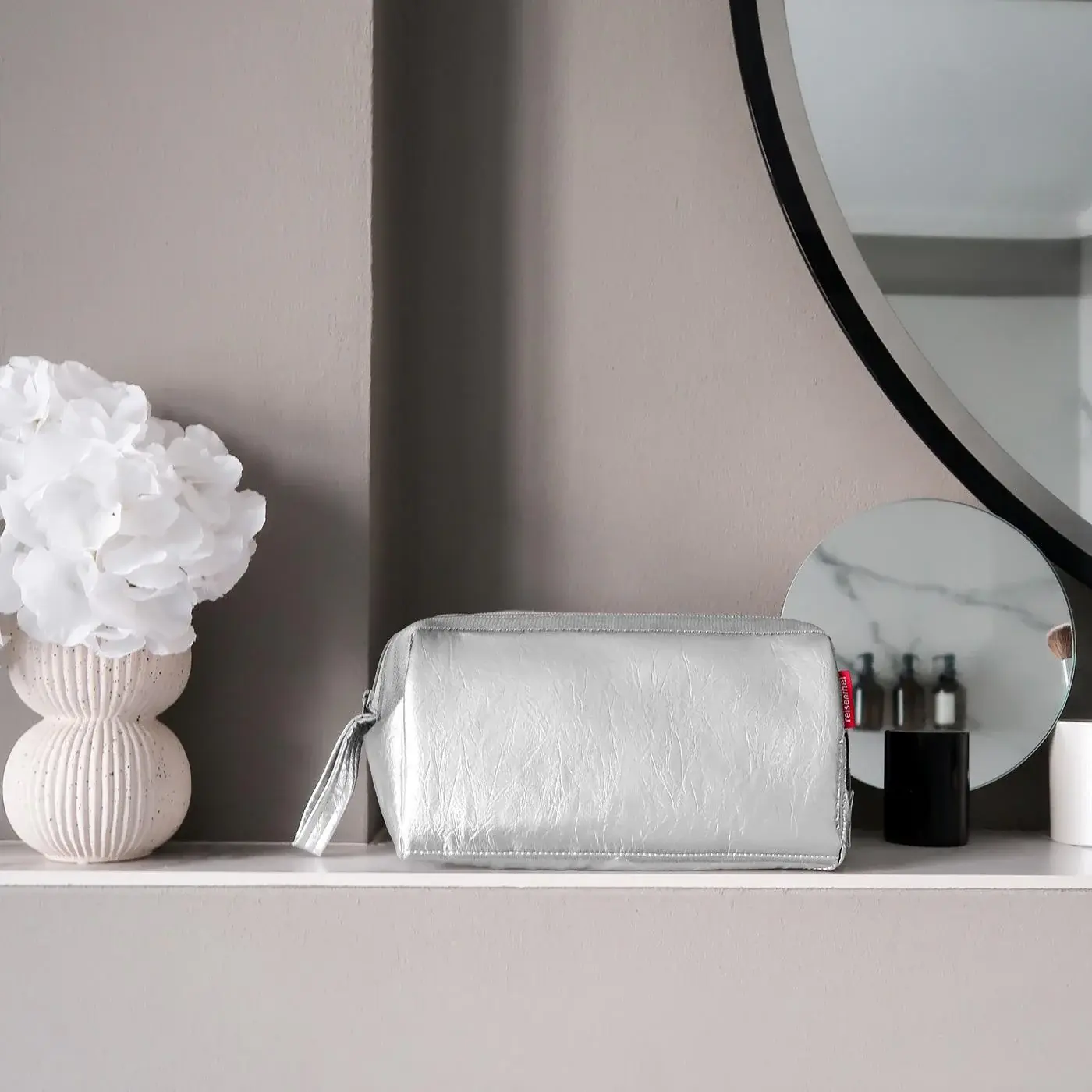 travelcosmetic silver crackle