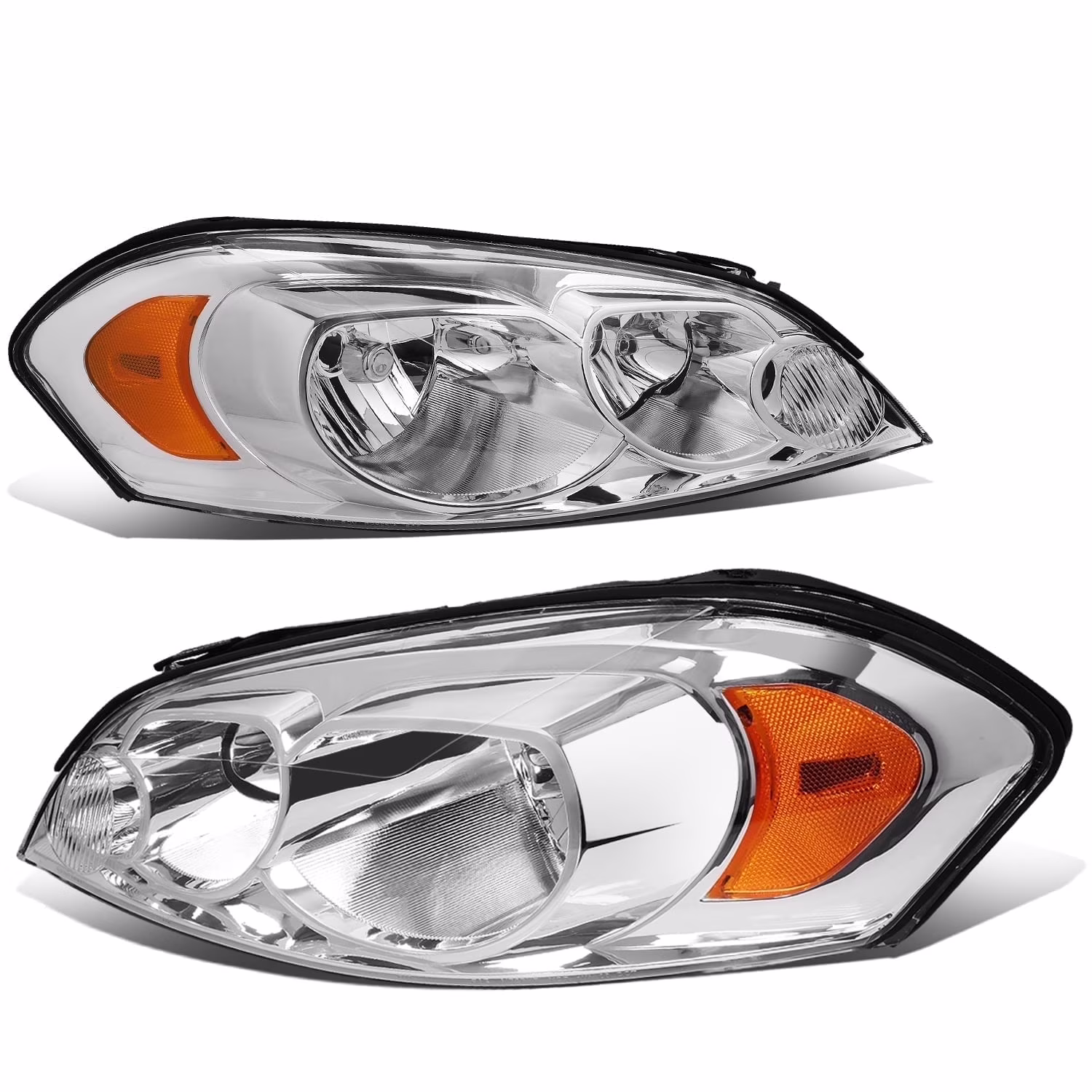 DNA Motoring for 06 - 16 Chevy Impala Monte Carlo Chrome Amber Corner Headlight Lamp Pair