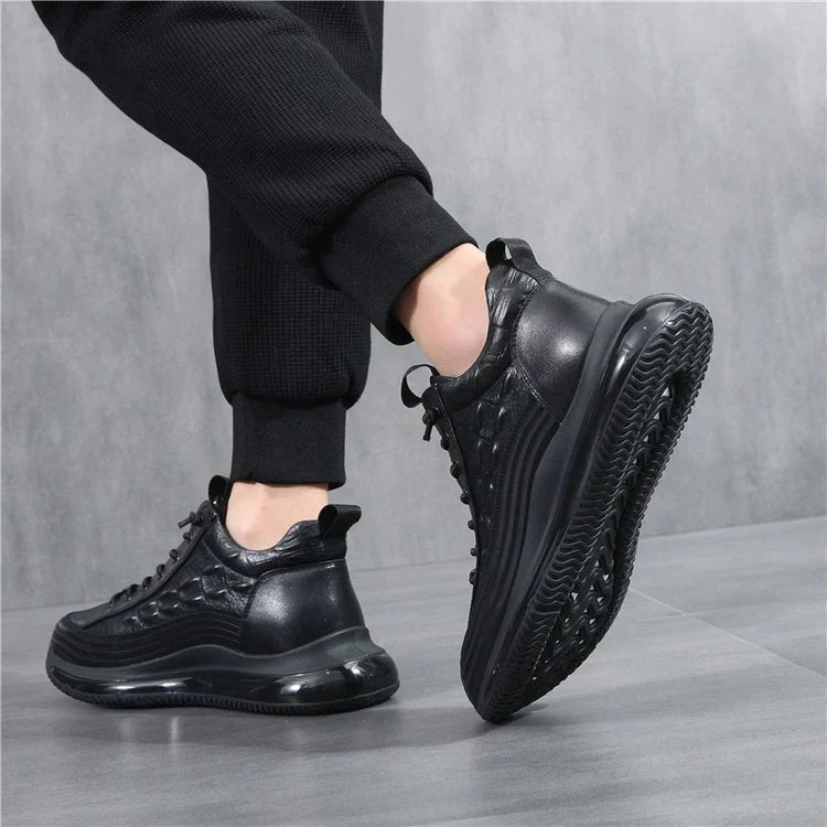 Chaussures Décontractées Homme en Cuir de Vachette avec Coussin d’Air