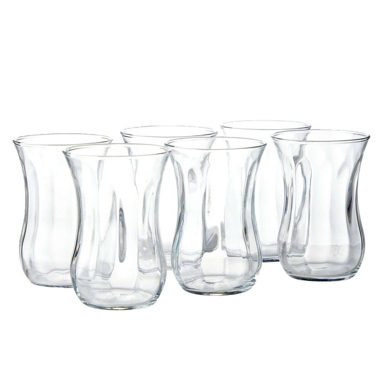 Lot de 6 verres à thé en verre 11,5cl H8,3cm