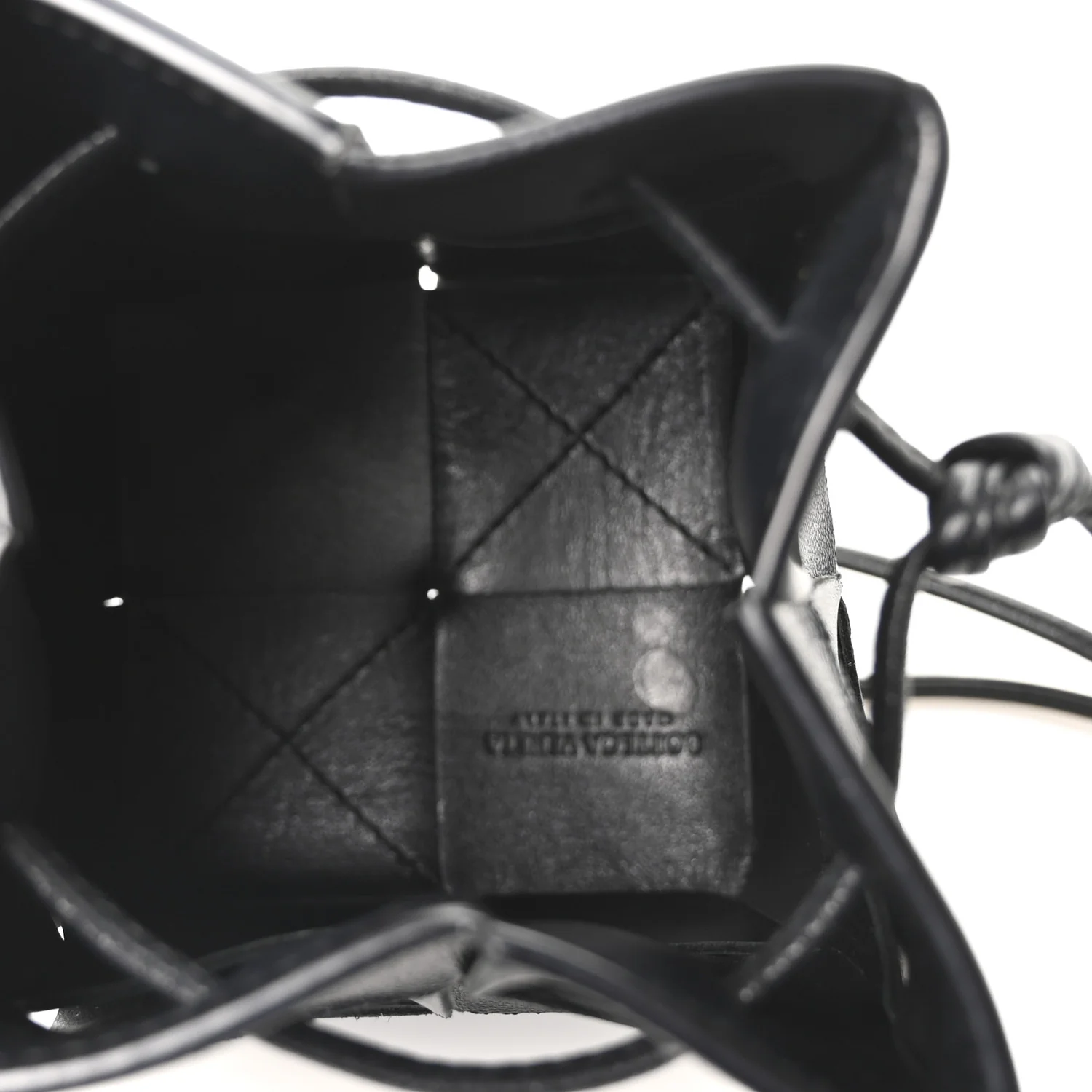 Nappa Maxi Intrecciato Mini Cassette Bucket Bag Black