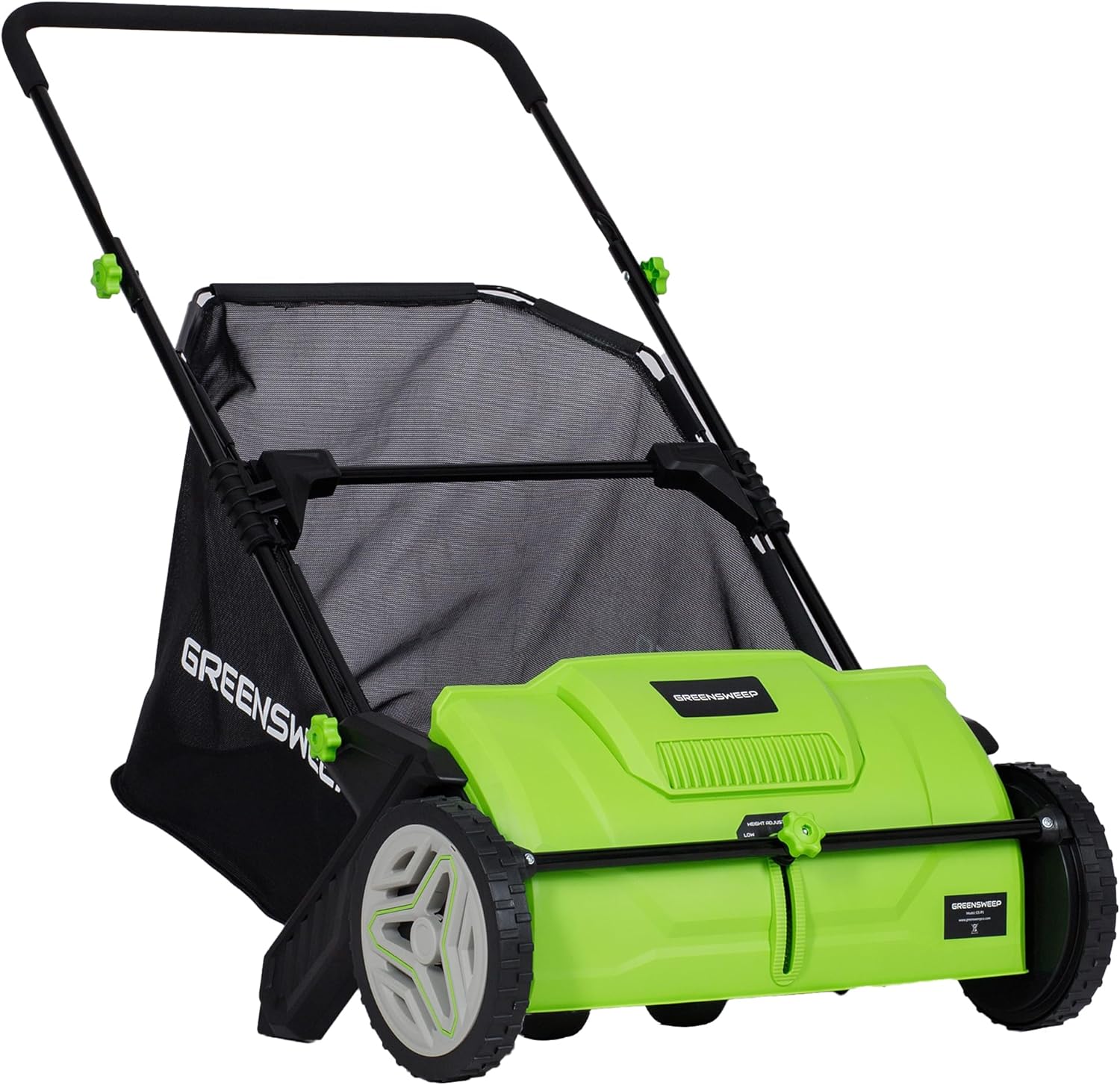 GreenSweep Pickup Pro Garden Sweeper - Manual Leaf & Grass Push Lawn Sweeper
