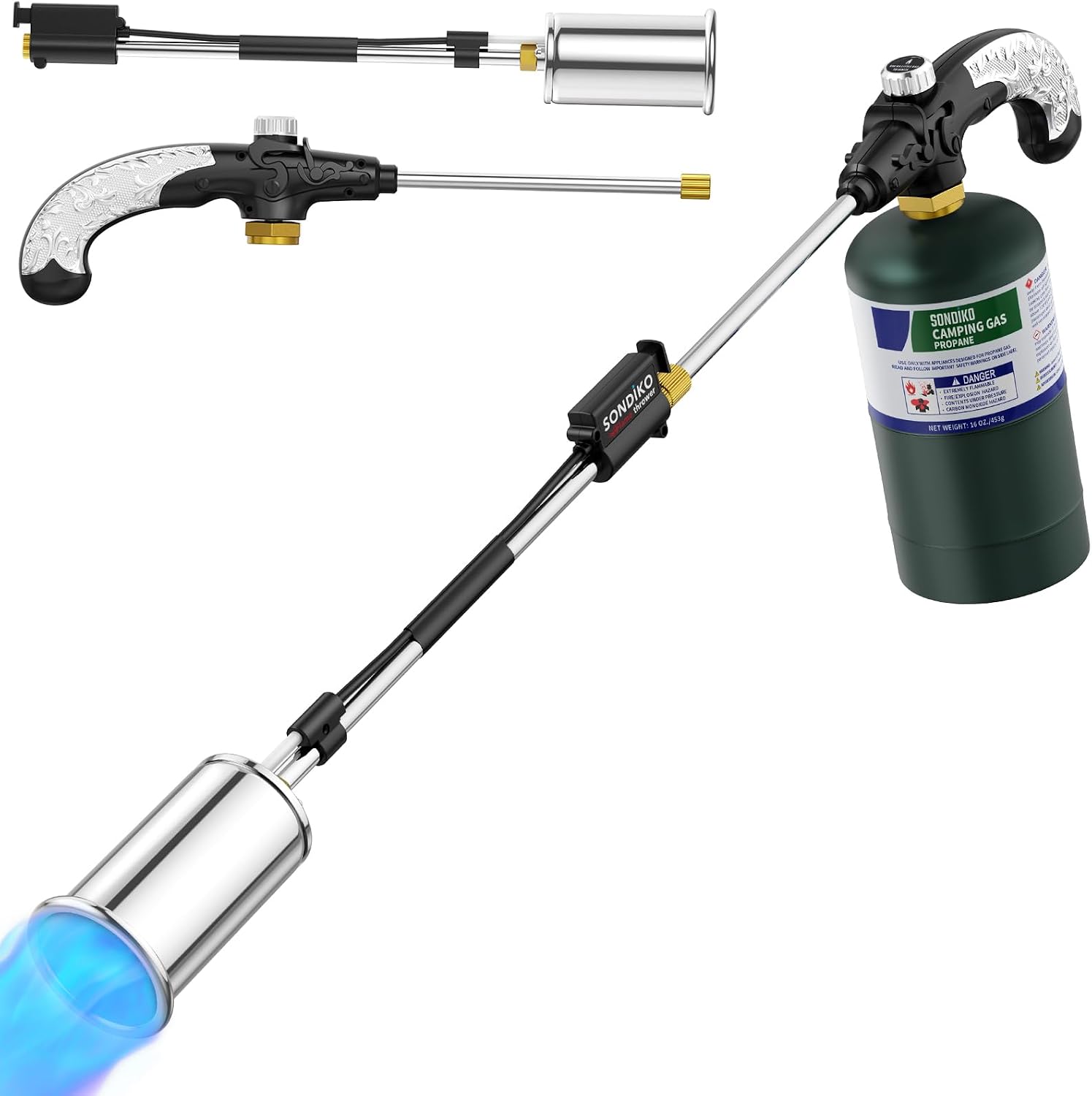Sondiko Propane Torch Weed Burner, High Output Weed Torch Flamethrower, 30
