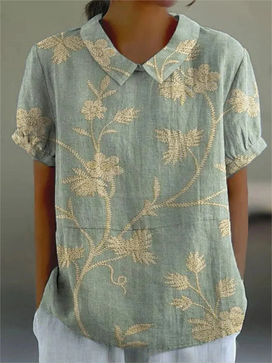 Sofia - Chemise Fleurie Élégante
