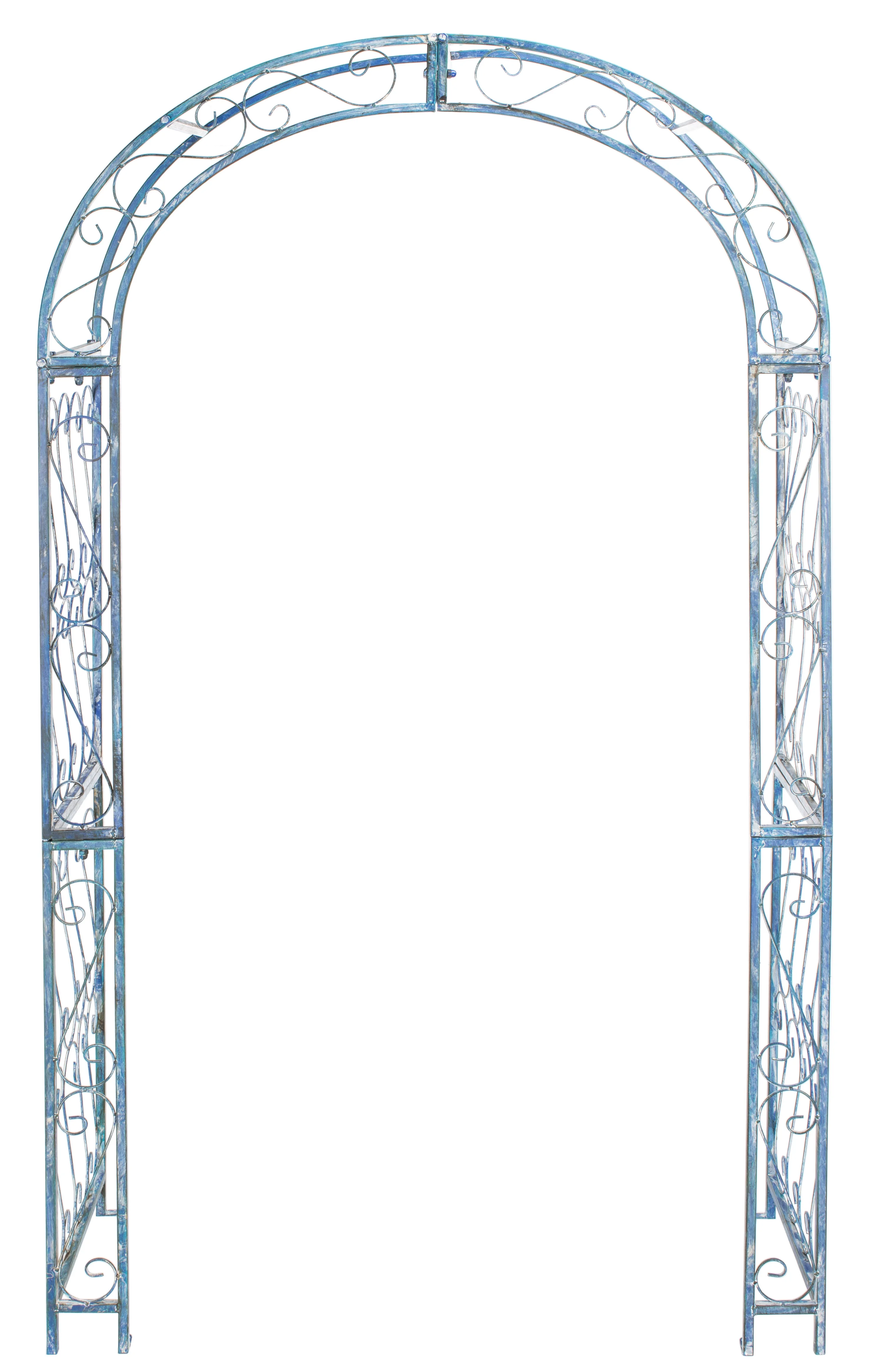 SAFAVIEH Pagan Outdoor Patio Trellis Arch, Antique Blue