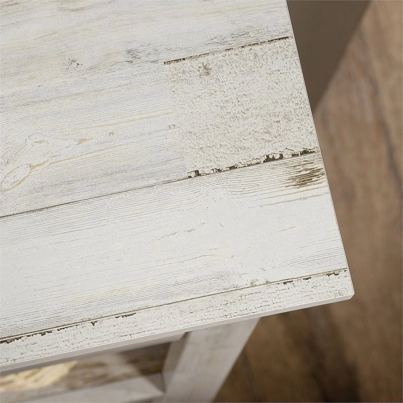 Contemporary 5-Shelf Tall Wood Bookcase in White Plank - Image 5