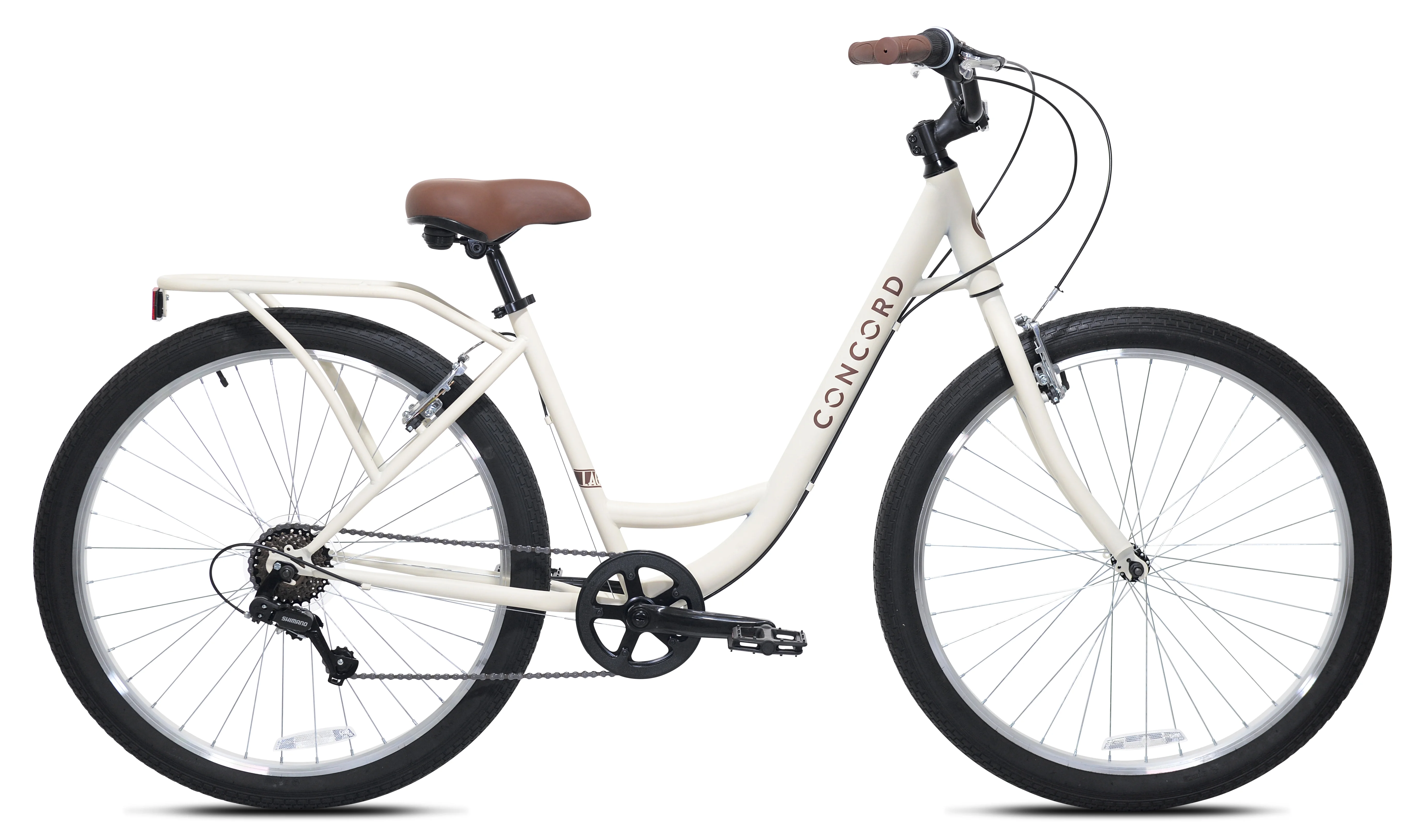 27 5" Laguna Comfort Bicycle, 27 5" Wheels, Fits Adult Riders 5'4" 6'2", Unisex, Cream Image 7