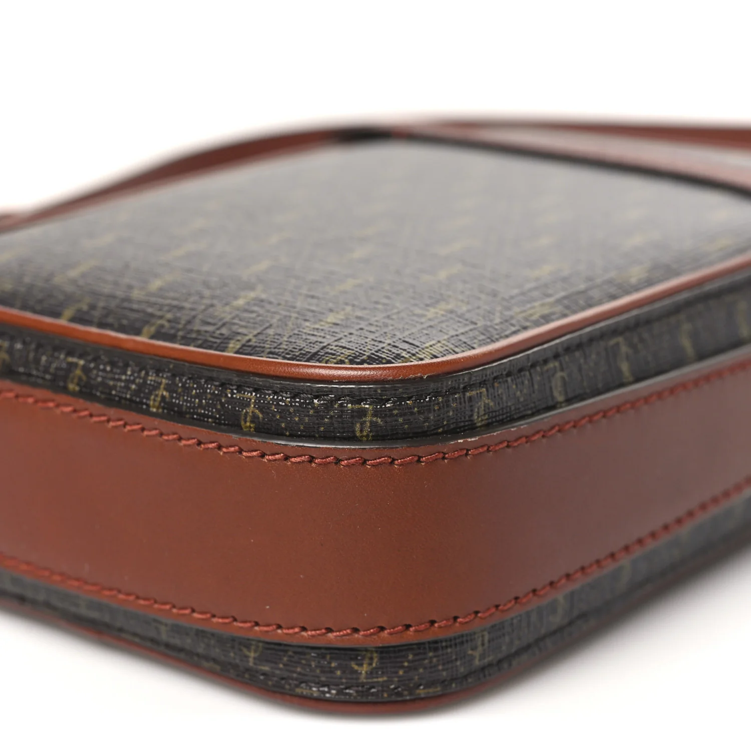 Canvas Smooth Calfskin Le Monogramme Crossbody Pouch Chestnut