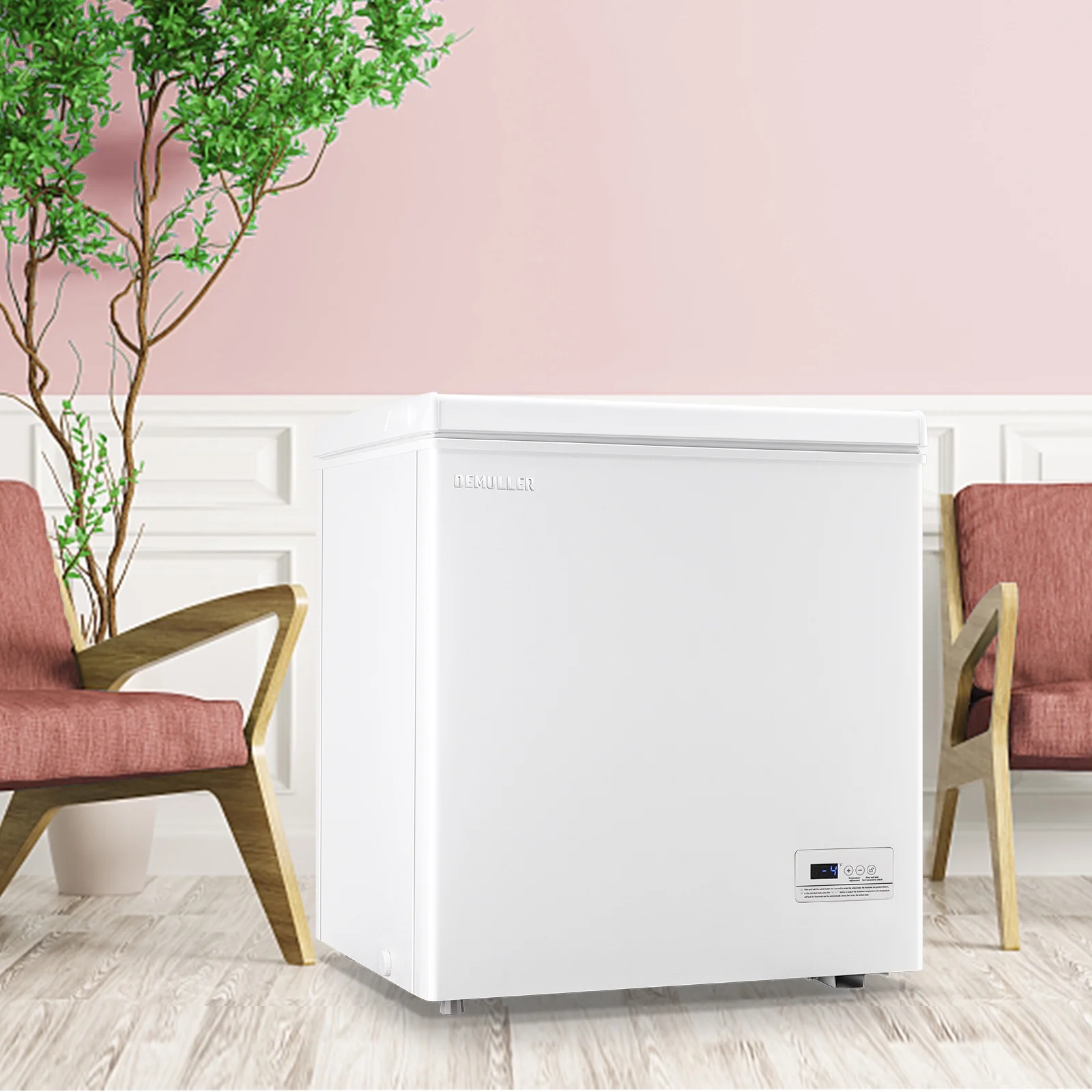 Chest Freezer 5.0 Cu. ft Deep Freezer with Two Hanging Baskets Top Open Door Freezer White(White) - Image 8