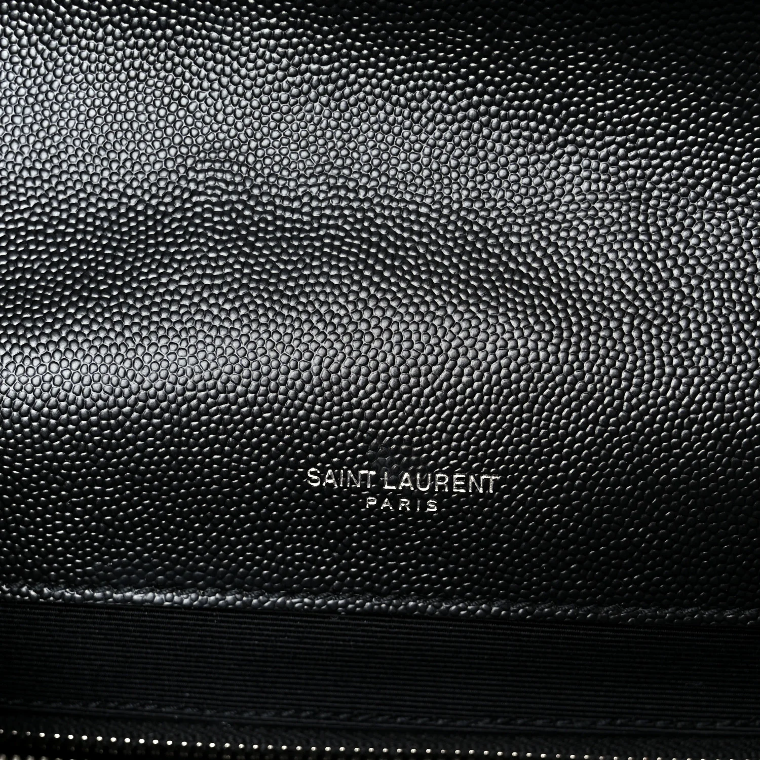 Grain De Poudre Textured Mixed Matelasse Large Triquilt Monogram Satchel Black