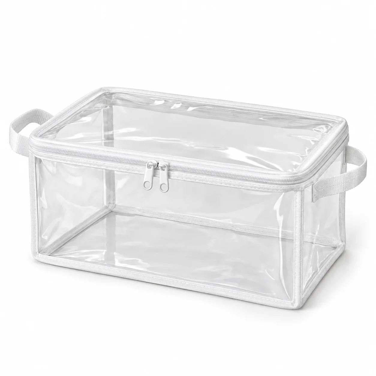 Clear White-Trim Accessory Storage Bag, Small
