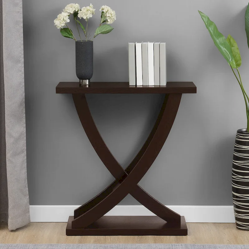 Newport Criss-Cross Console Table by Convenience Concepts
