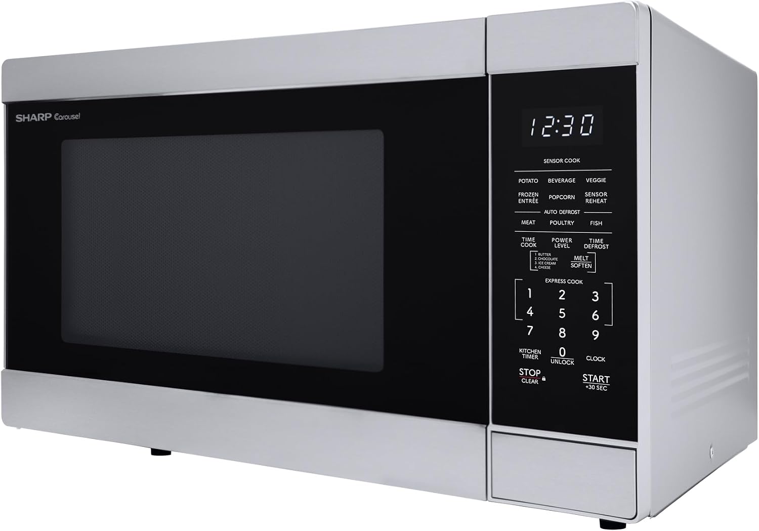 Sharp SMC1662KS 1.6 cu1100W Stainless Steel Countertop Microwave Oven