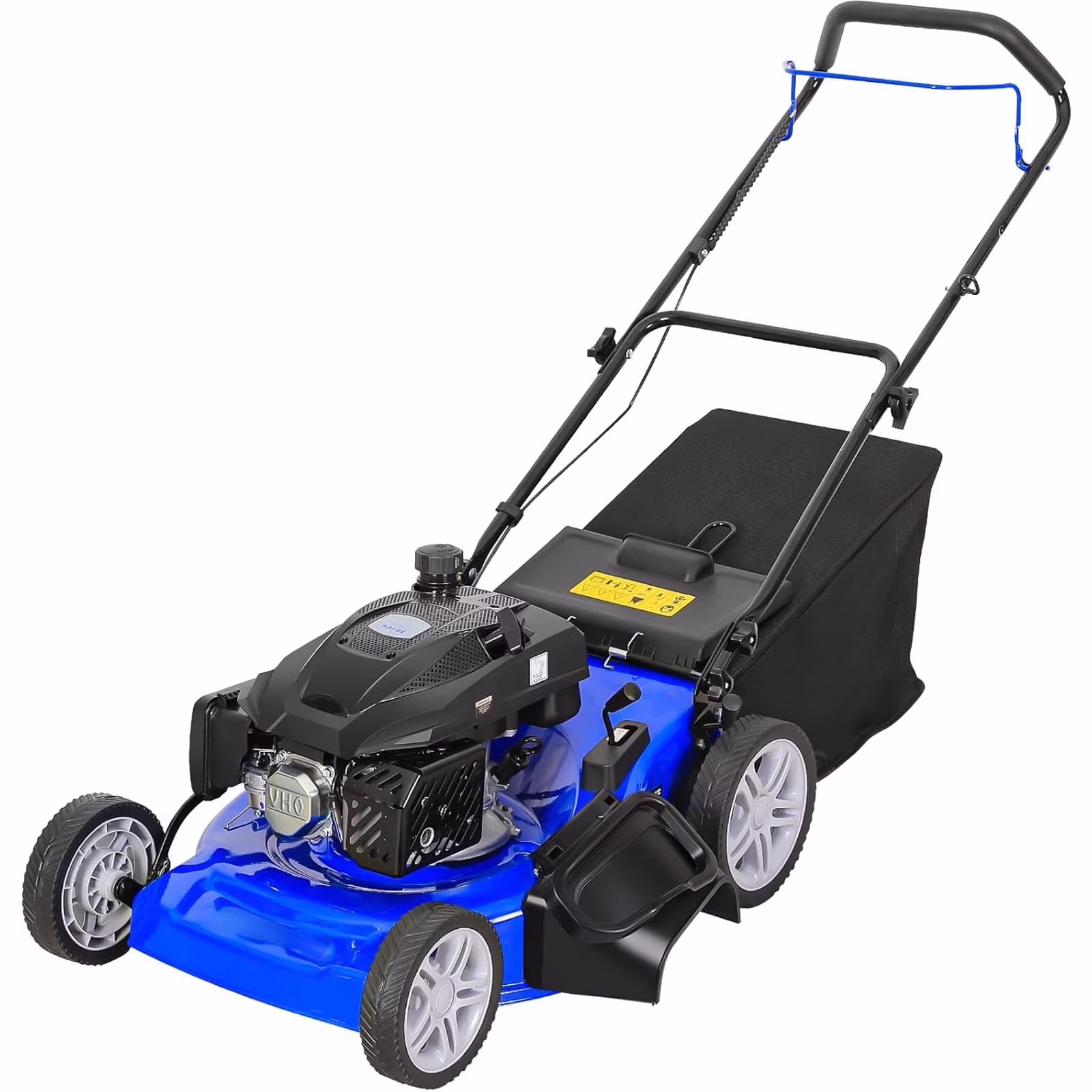 Push Mower 21" 201cc Gas Grass Lawn Mowers with 8-Position Height Adjustment 3-in-1 Side Discharge Walk Behind Lawnmower