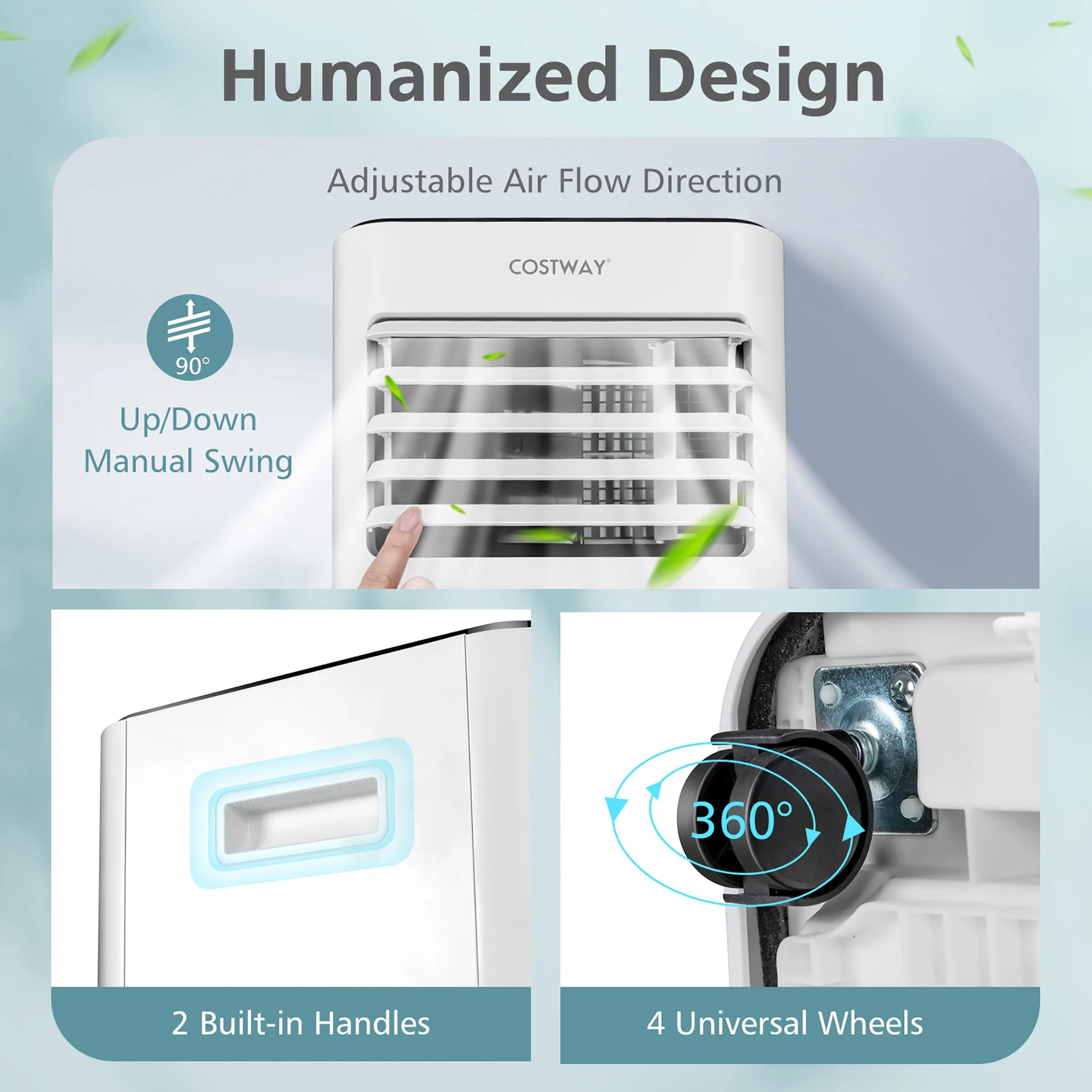 10000 BTU Portable Air Conditioner 3-in-1 Air Cooler with Fan Dehum Sleep Mode - Image 7