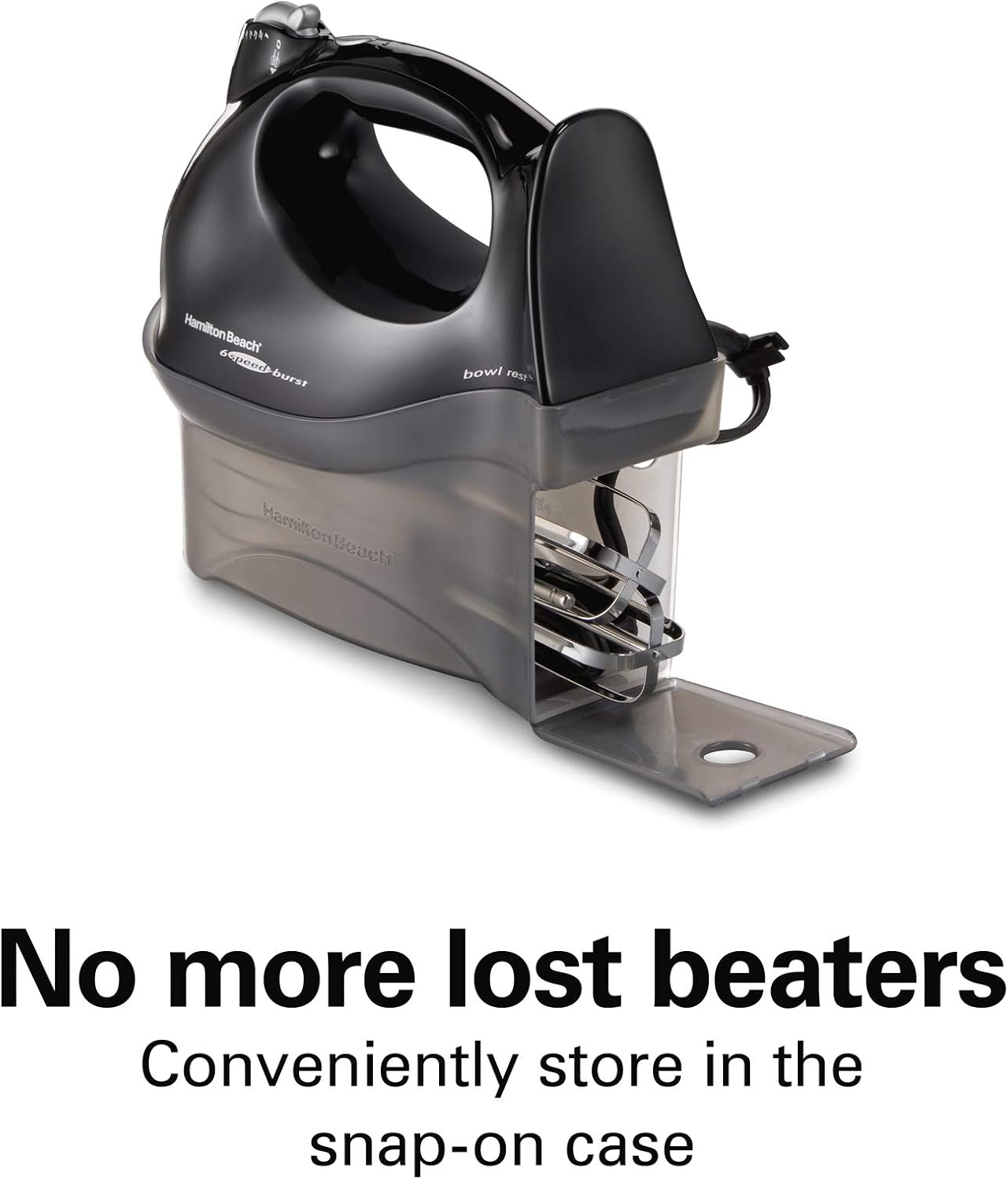Hamilton Beach Power Deluxe 6-Speed Electric Hand Mixer With QuickBurst