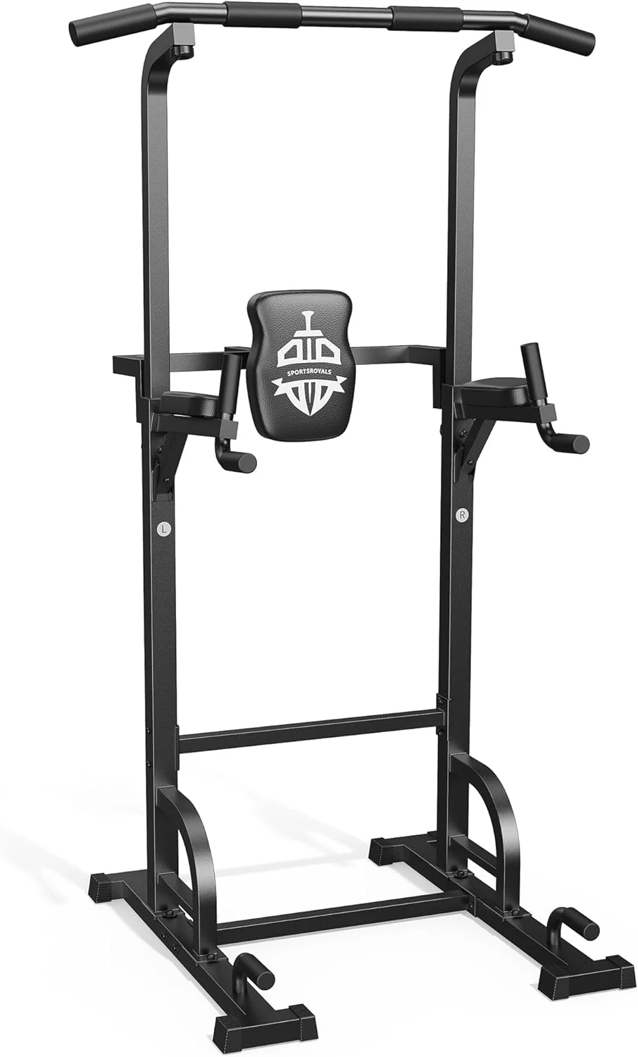 Station de musculation Sportsroyals Power Tower Pulp Up Bar, station d'inclinaison à immersion suspendue stable de 204 kg