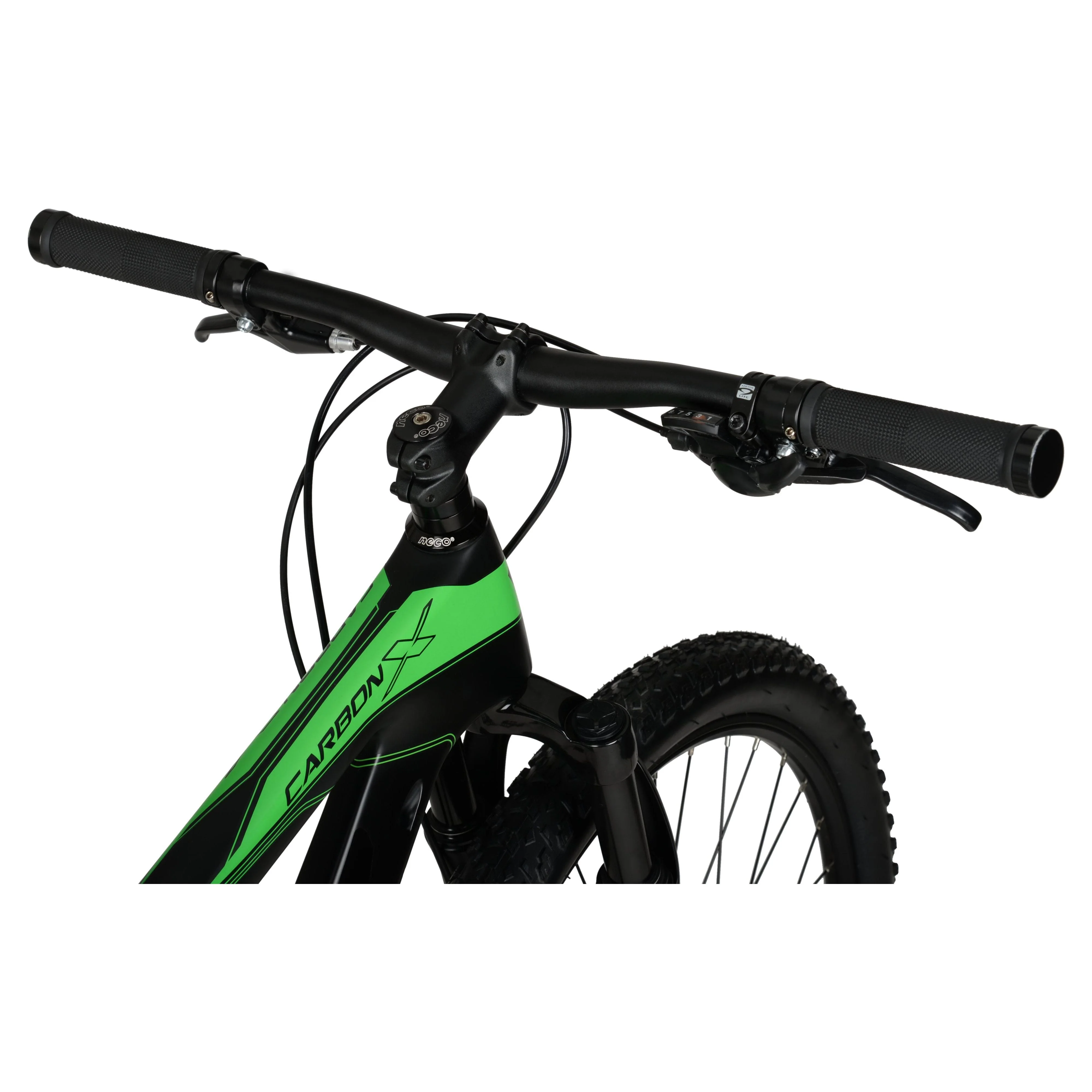 Hyper 29" Carbon Fiber Men's Mountain Bike, Black/Green Image 8