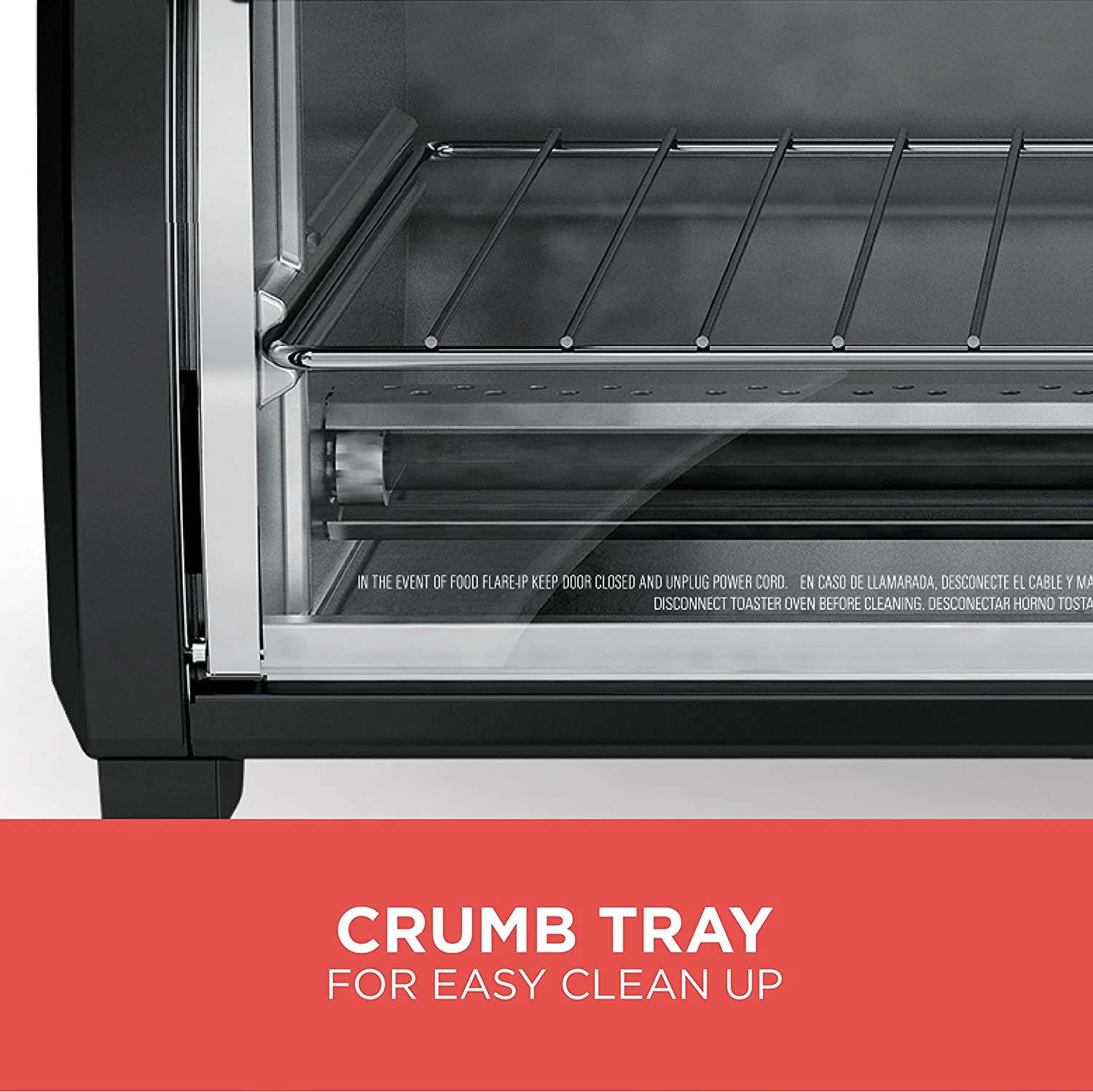 Spacemaker Under-Counter Toaster Oven. Black/Stainless Steel. TROS1000D