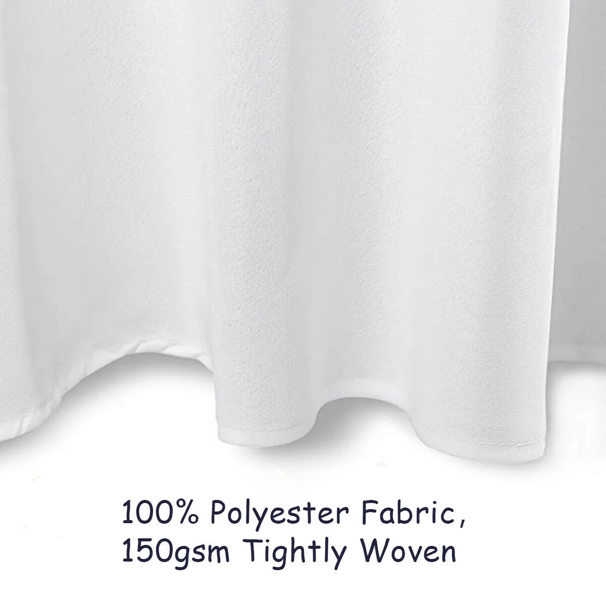 10 pcs 120'' Round Tablecloth Polyester For Home Wedding Restaurant Party White - Image 8