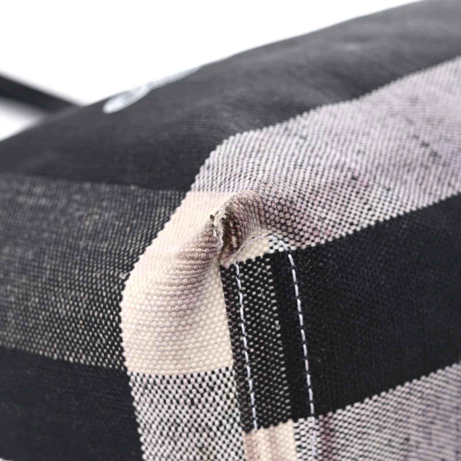 Coated Canvas Mega Check Medium Doodle Tote Black White