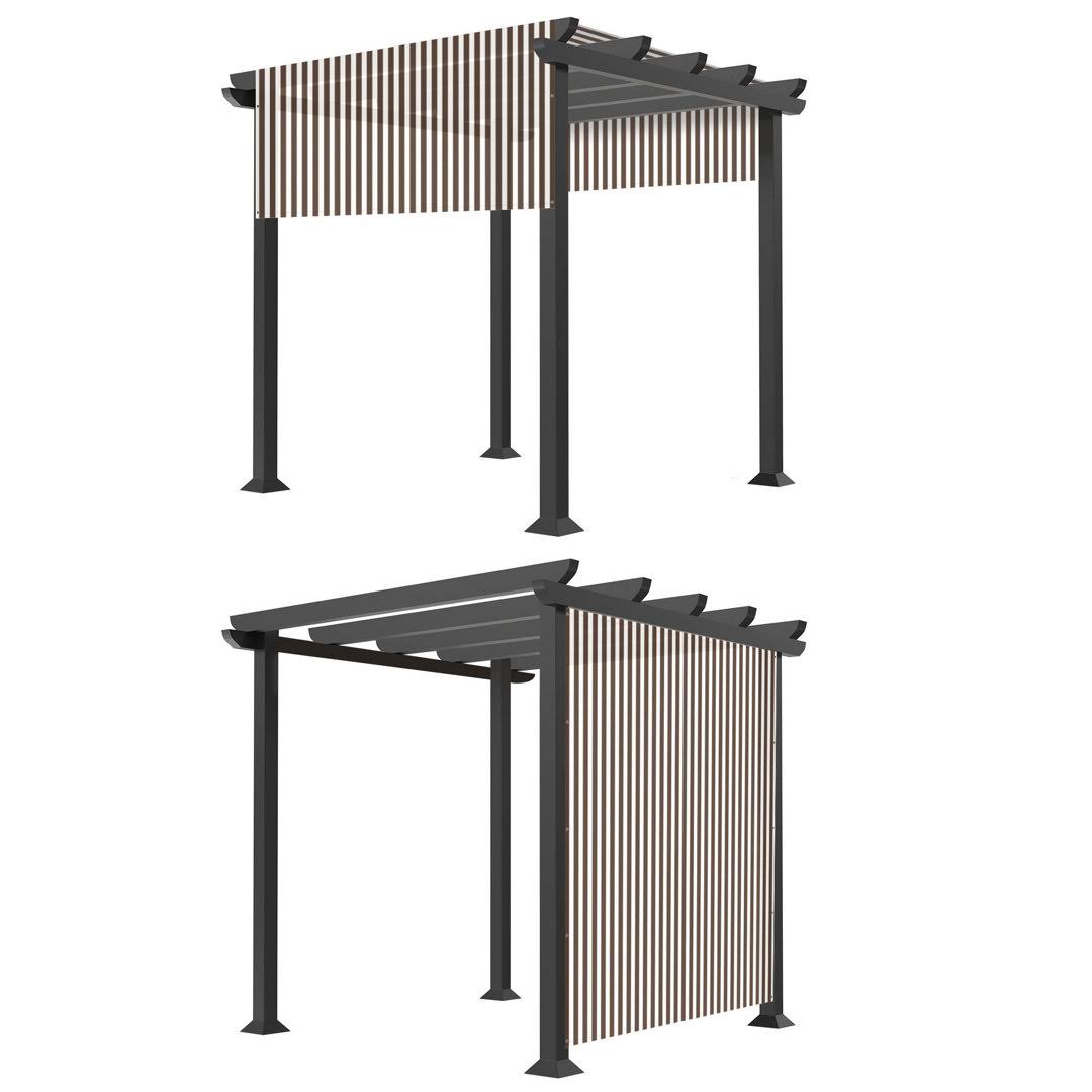 Yescom 8x10 ft Universal Pergola Canopy Replacement Cover Sun Shade Rod Pocket Garden