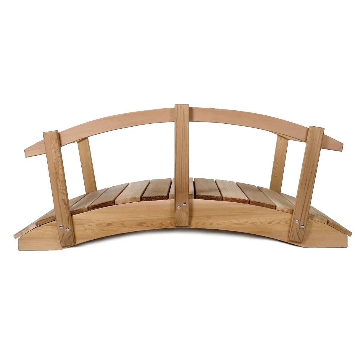 All Things Cedar FB96-R 8-ft Cedar Garden Outdoor Bridge | Side Rails -  94L x 38W x 36H